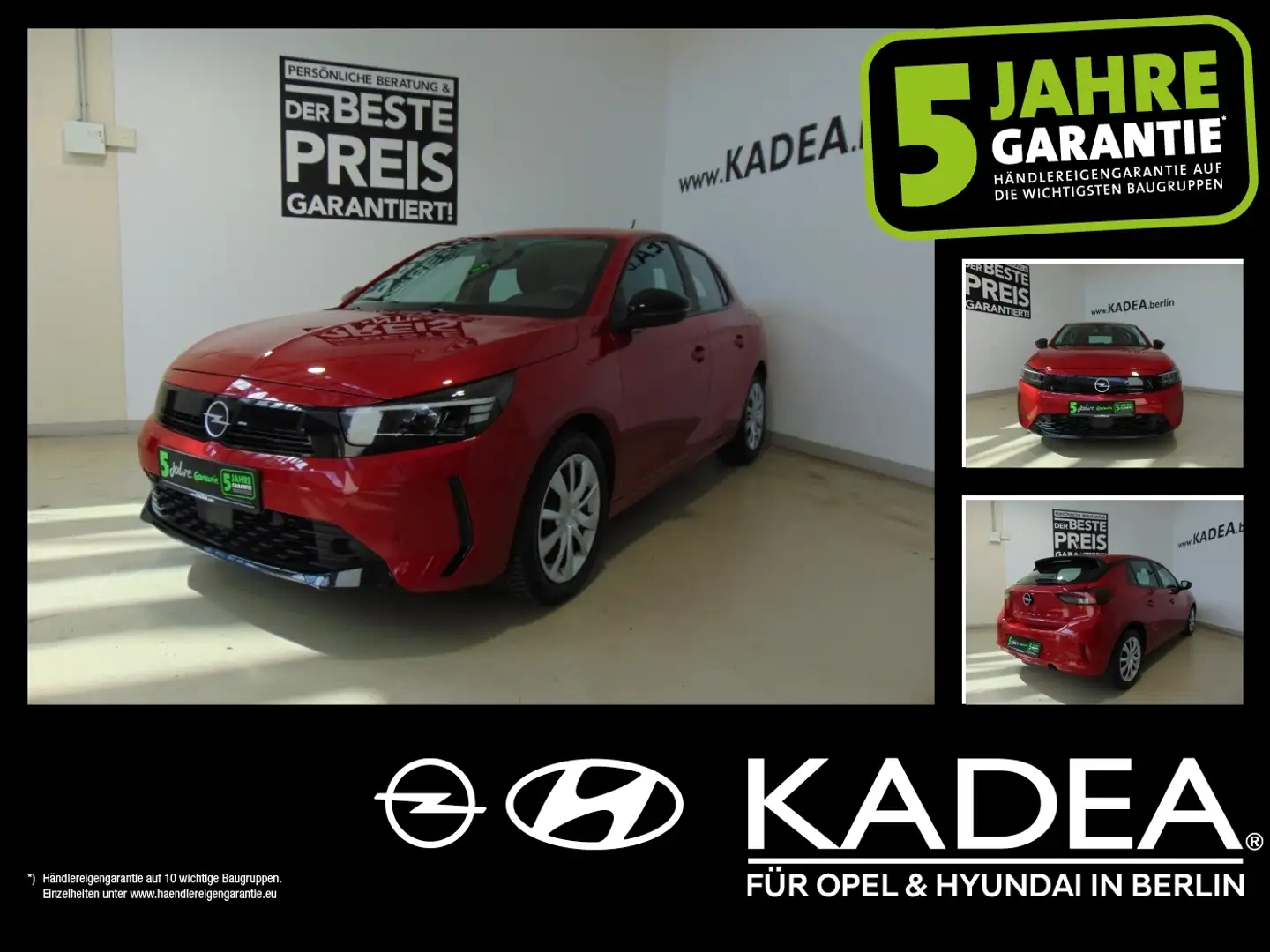 Opel Corsa F 1.2 Turbo SHZ+Kam.+PDC+Facelift+SpurW Rojo - 1