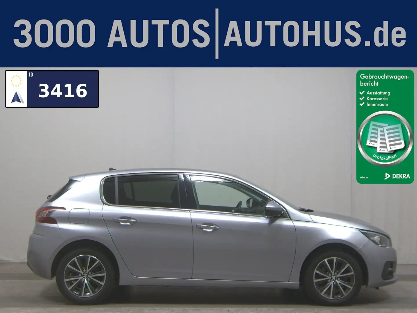 Peugeot 308 1.5 BlueHDI Allure Navi PDC Pano Shz Grau - 1