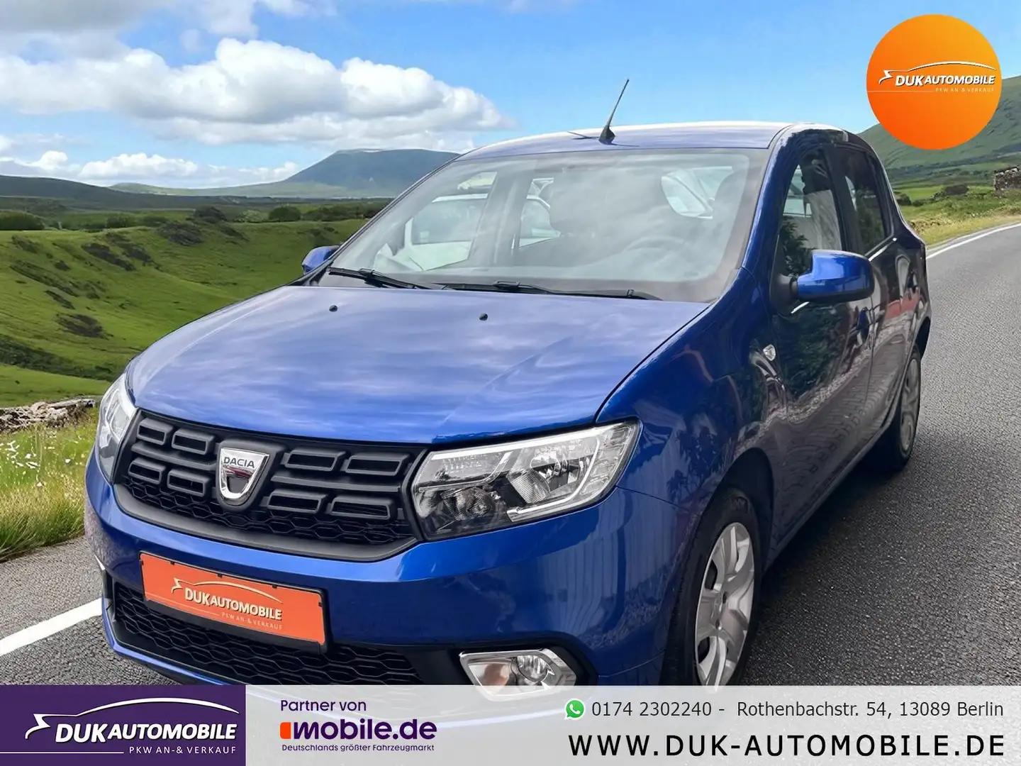 Dacia Sandero II Comfort Automatik *Klima* 1.Hand Blau - 1