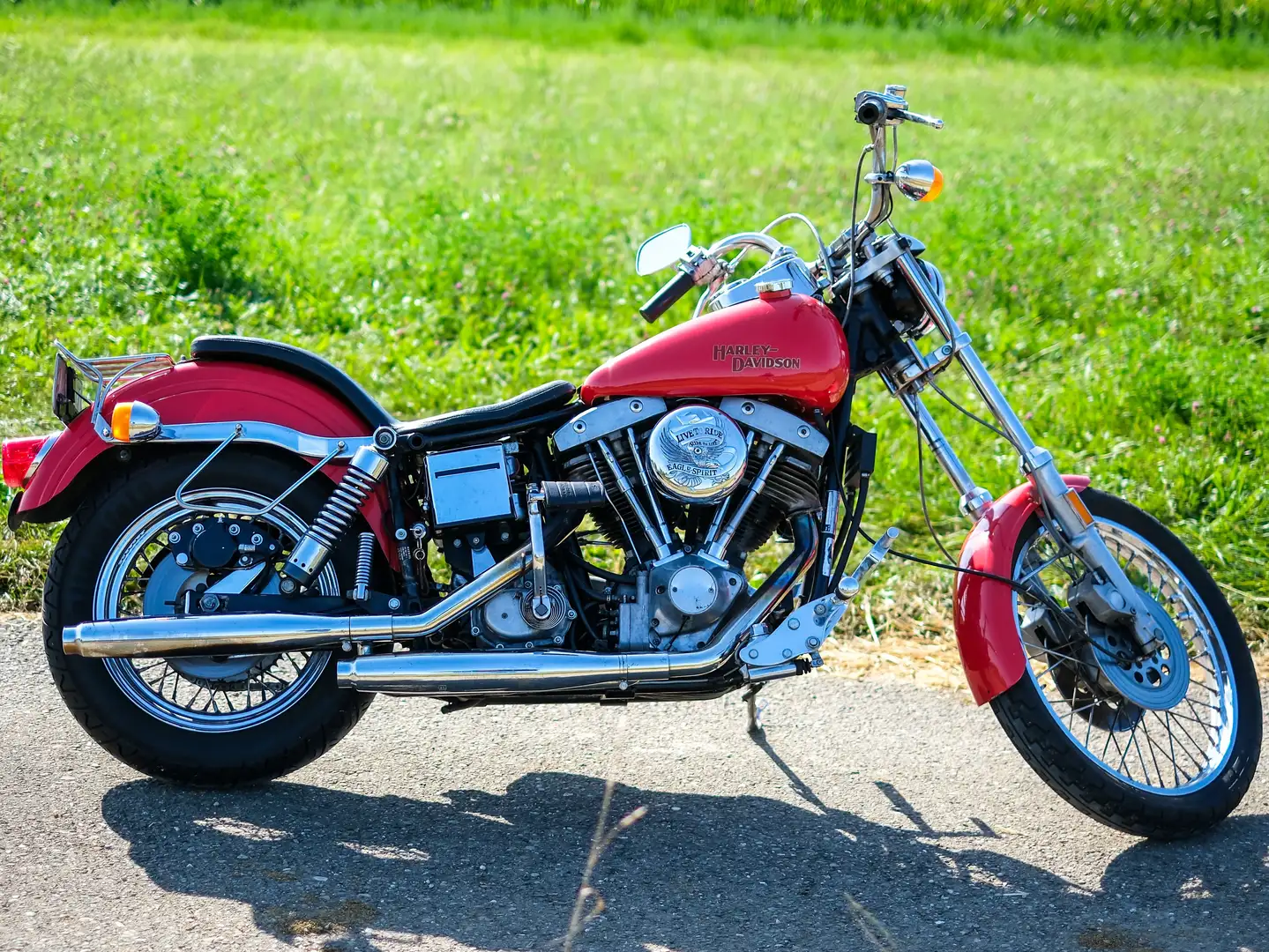 Harley-Davidson FXD FXS 1200 Low Rider (Shovelhead) Červená - 1