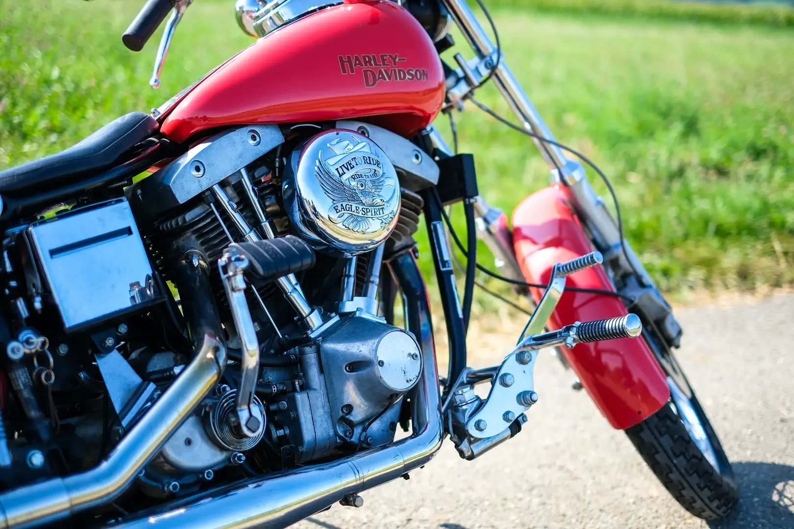 Harley-Davidson FXD FXS 1200 Low Rider (Shovelhead) Červená - 2