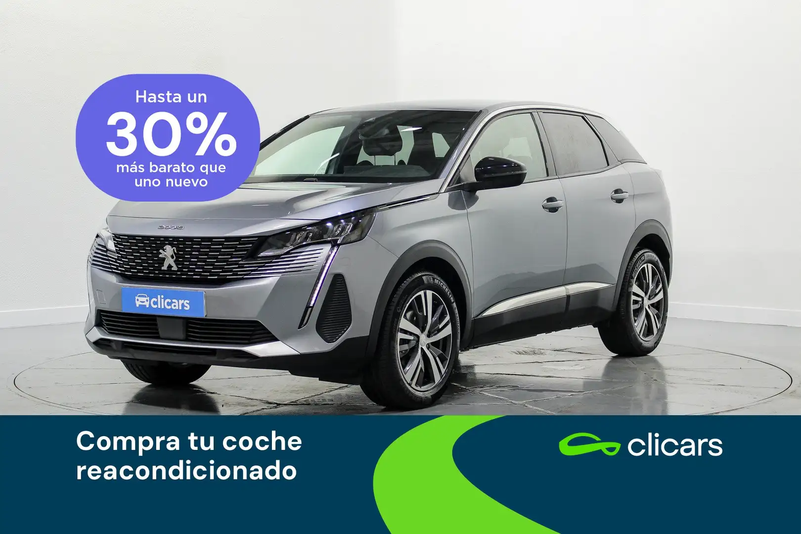 Peugeot 3008 Hybrid 136 Allure eDCS6 Plateado - 1