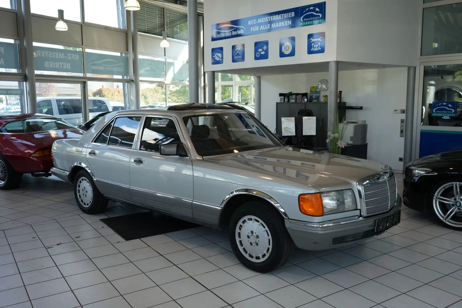 Mercedes-Benz 280 SE W126*2.Hd*Orig.148tkm *SH *El.SD*H-Zulass Silber - 2