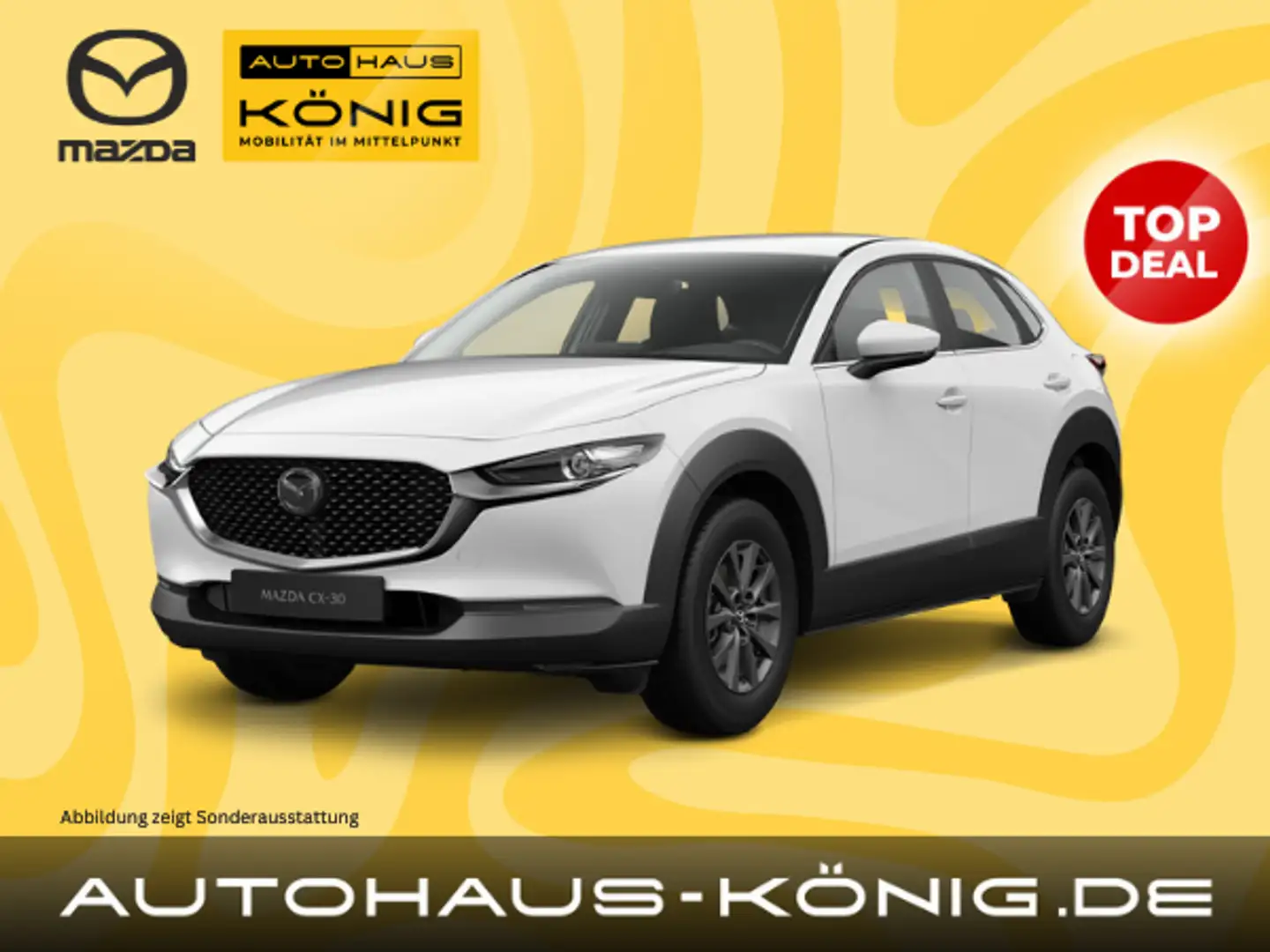 Mazda CX-30 HOMURA | Automatikgetriebe | Reduzierte Bereitstel Weiß - 1
