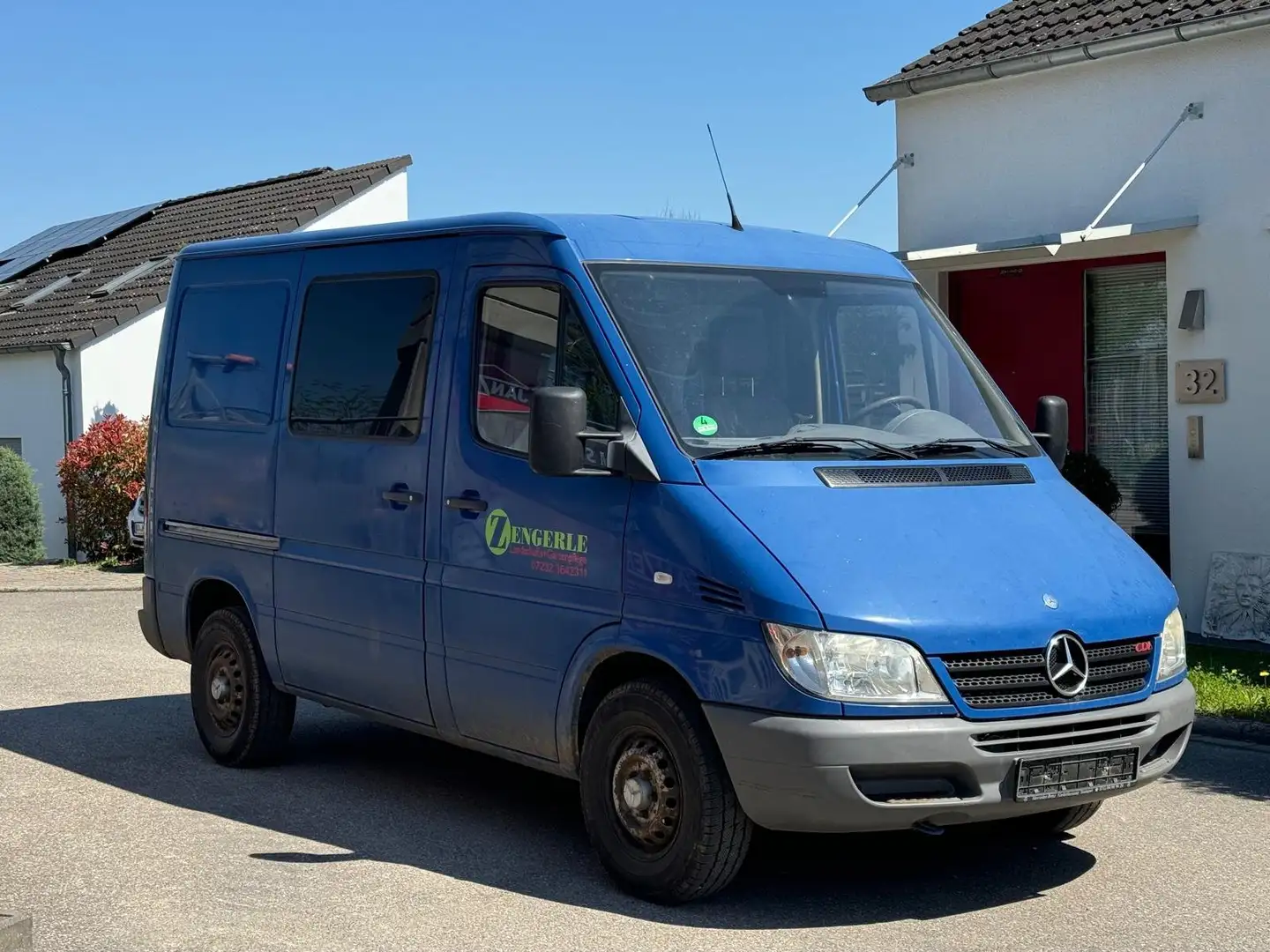 Mercedes-Benz Sprinter 313 CDI, TÜV NEU!Klima A/C,Scheckheft, AHK 3-T Bleu - 1