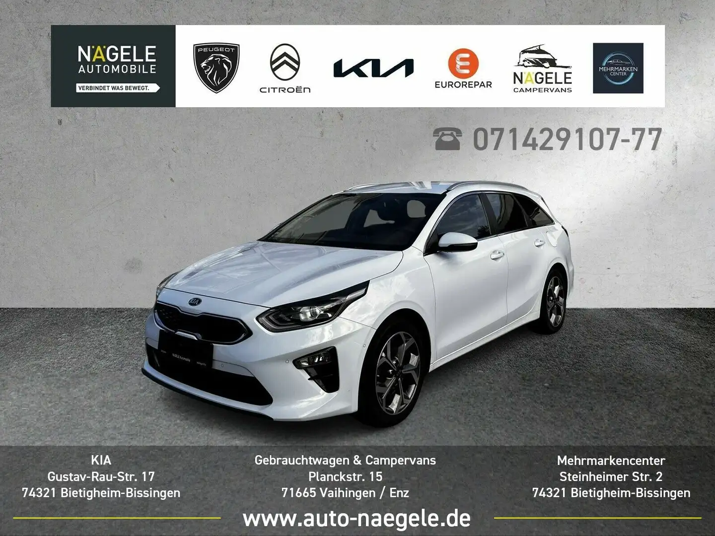Kia Ceed SW / cee'd SW Ceed SW 1.4 TGDI DCT7 Spirit|Navi| BluetoothLED Blanc - 1