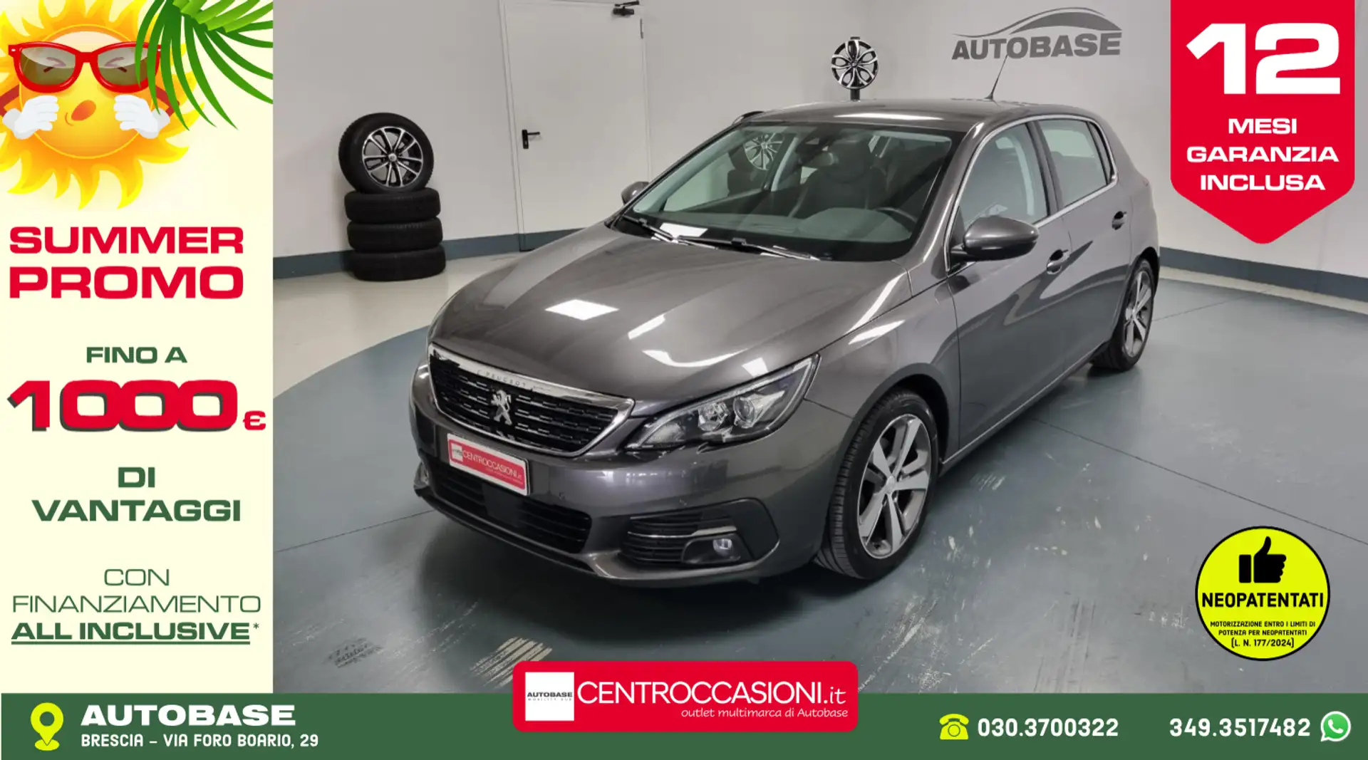 Peugeot 308 308 5p 1.6 bluehdi Allure s&s 120cv eat6 Grigio - 1