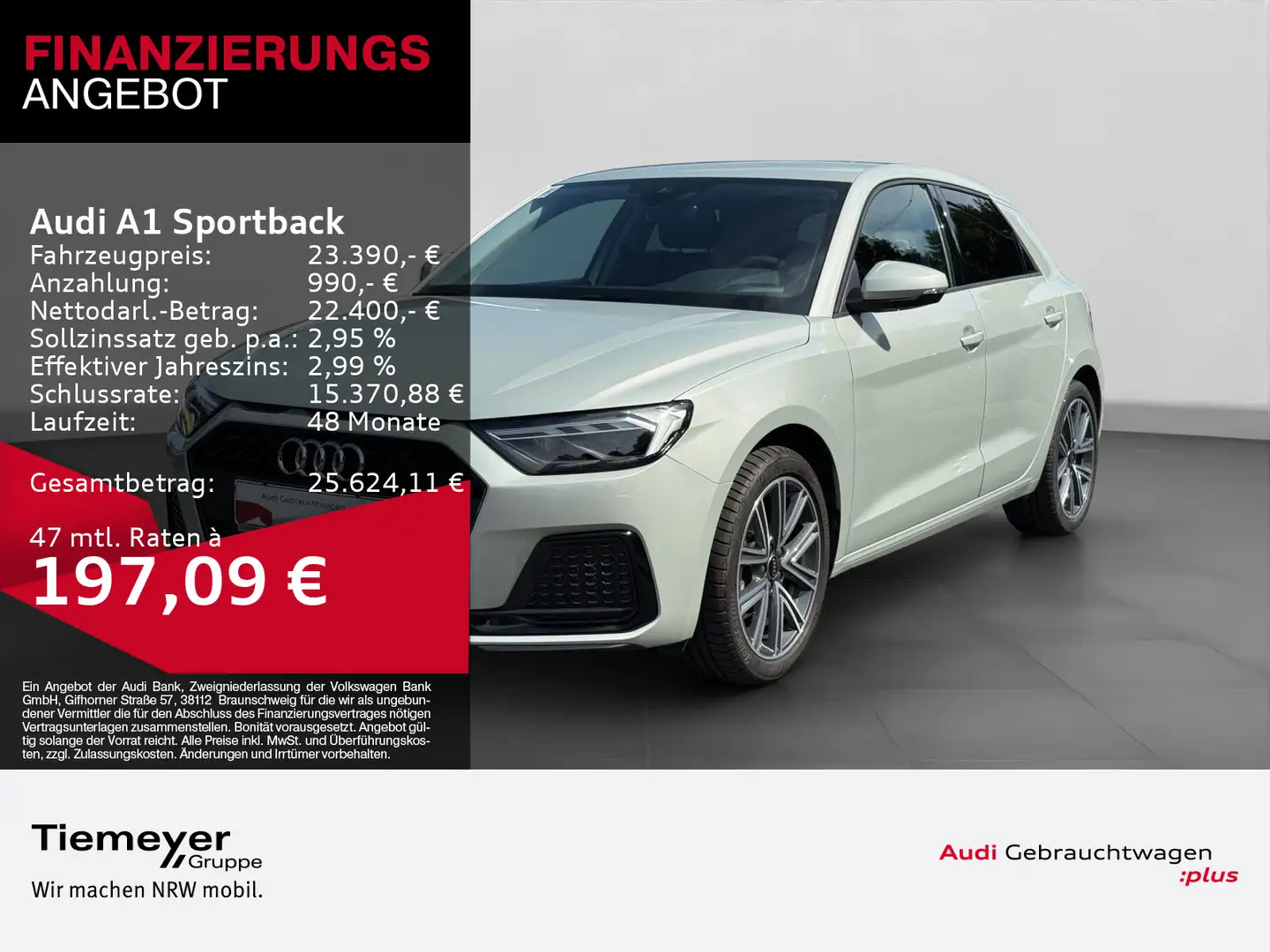 Audi A1 25 TFSI ADVANCED LED LM17 SPORTS LE Argent - 1