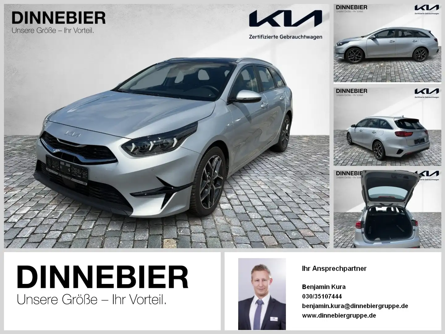 Kia Ceed SW / cee'd SW Ceed Sportswagon Spirit Glasdach+LED+Kamera Zilver - 1