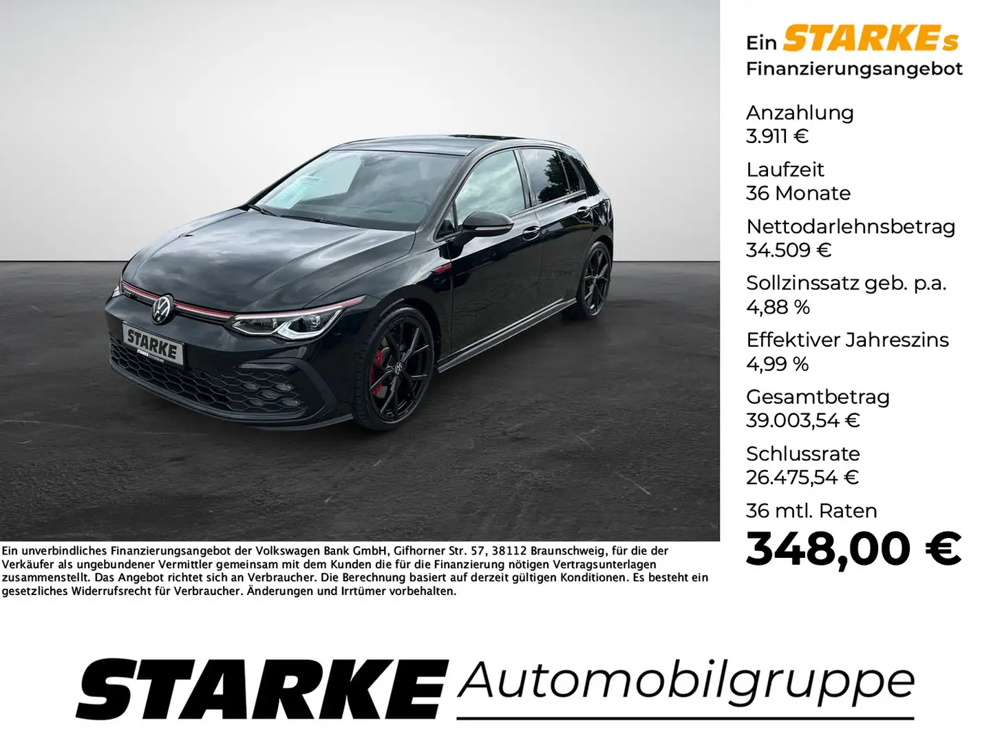 Volkswagen Golf GTI 2.0 TSI DSG Schwarz - 1
