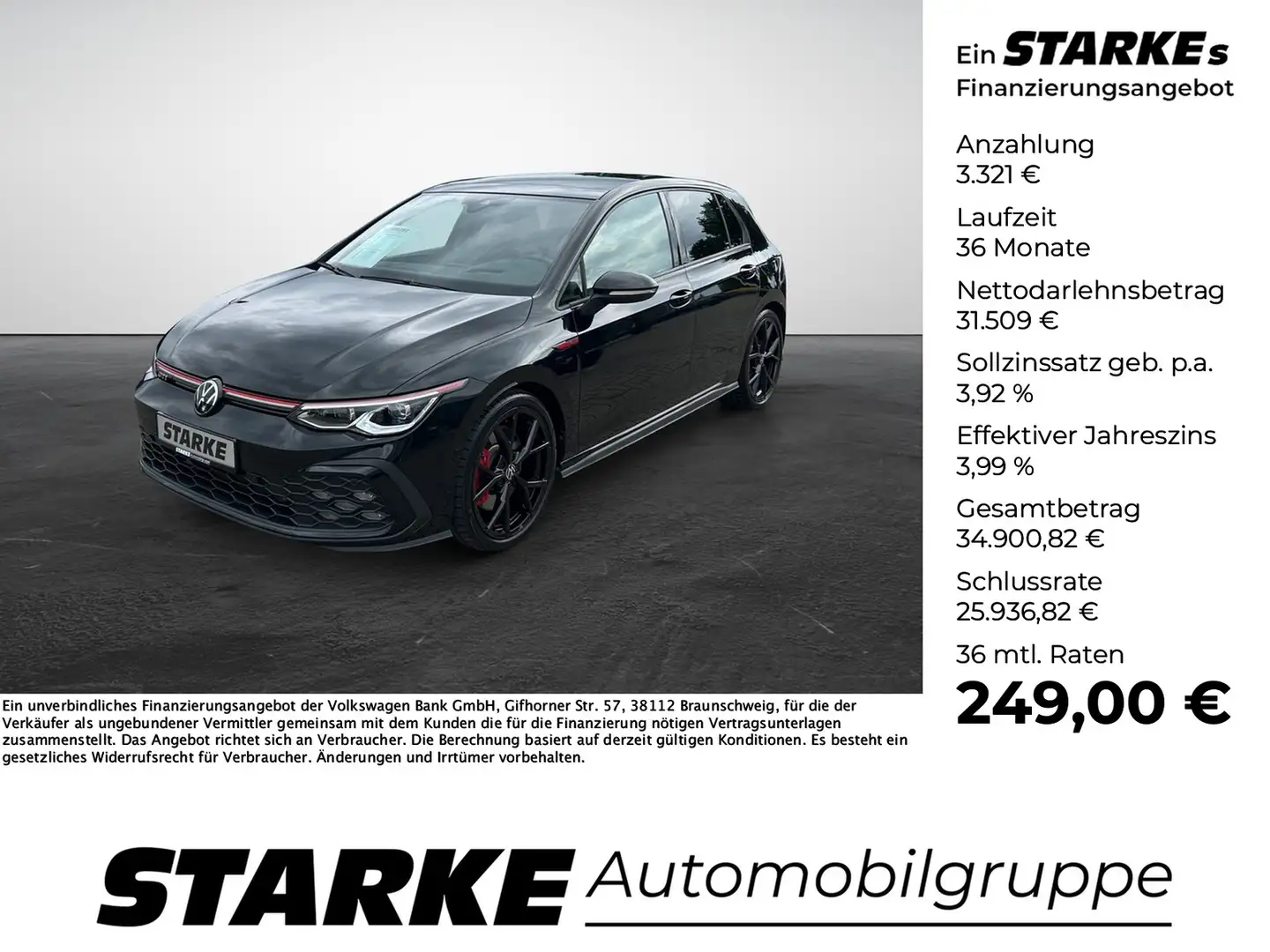 Volkswagen Golf GTI 2.0 TSI DSG Schwarz - 1