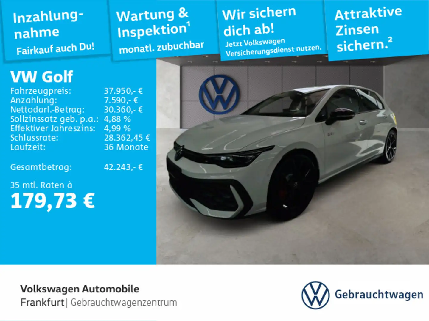 Volkswagen Golf GTI Golf VIII 2.0 TSI DSG GTI Navi IQ.Light DAB+ Fro Weiß - 1