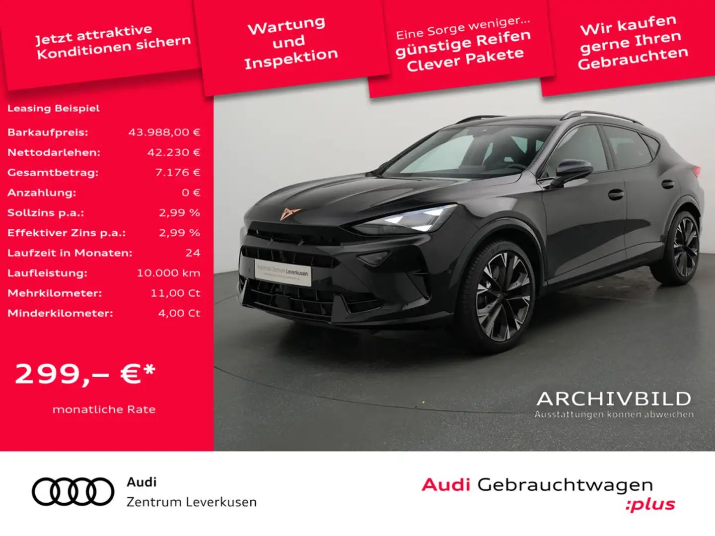 CUPRA Formentor VZ PANO MATRIX AHK ACC KAM 360° MEM Schwarz - 1