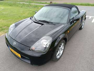 MR 2 1.8-16v VVT-i TOYOTA MR2 1.8 16V 2001 ZWART AIRCO LEDER NL-AUTO LINNEN KAP