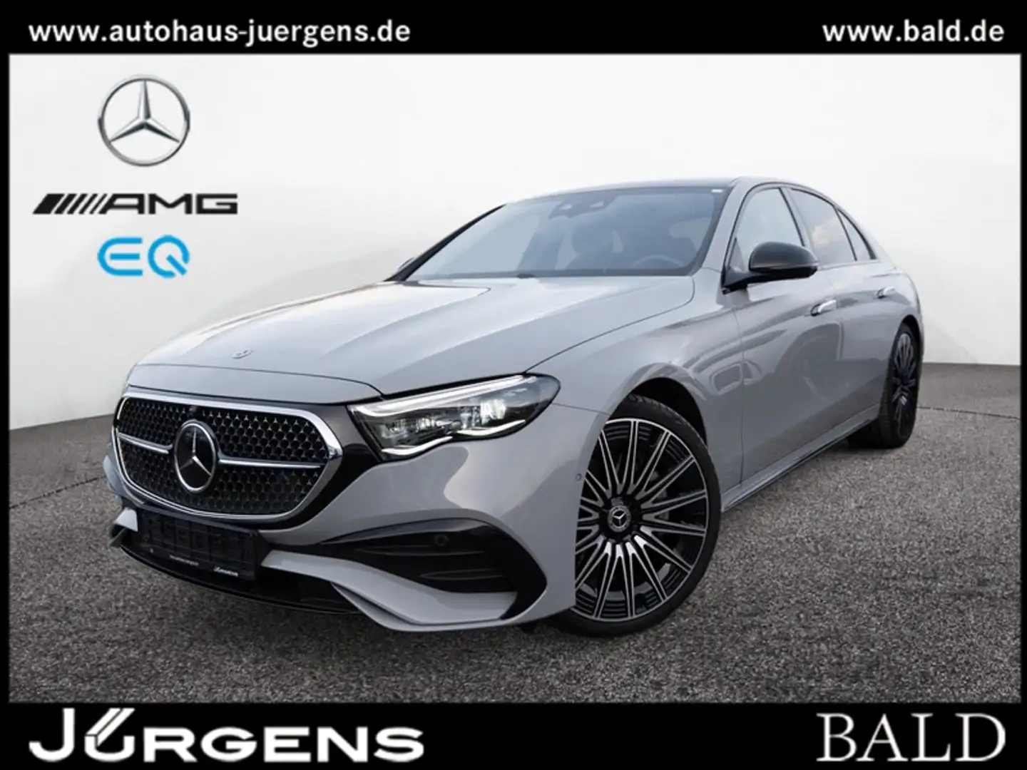 Mercedes-Benz E 220 d 4MATIC Limousine AMG-Sport+Burm+Pano+AHK Grau - 1