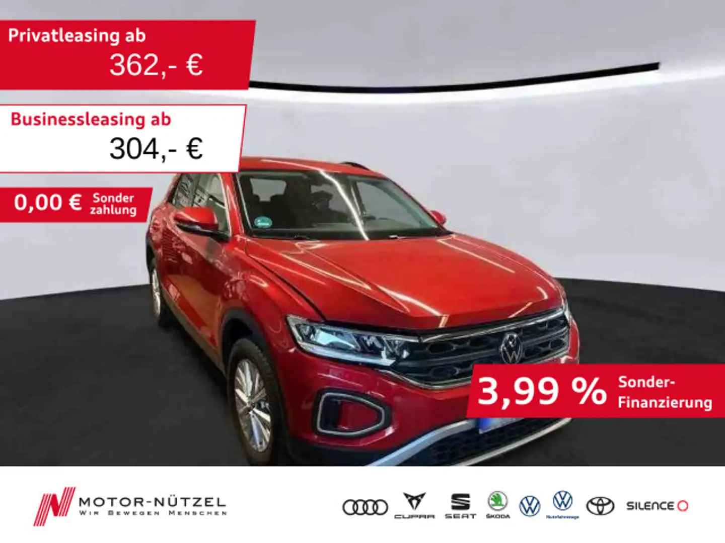 Volkswagen T-Roc 1.5 TSI DSG LIFE 5JG+LED+NAVI+STDHZG+BEATS Rot - 1