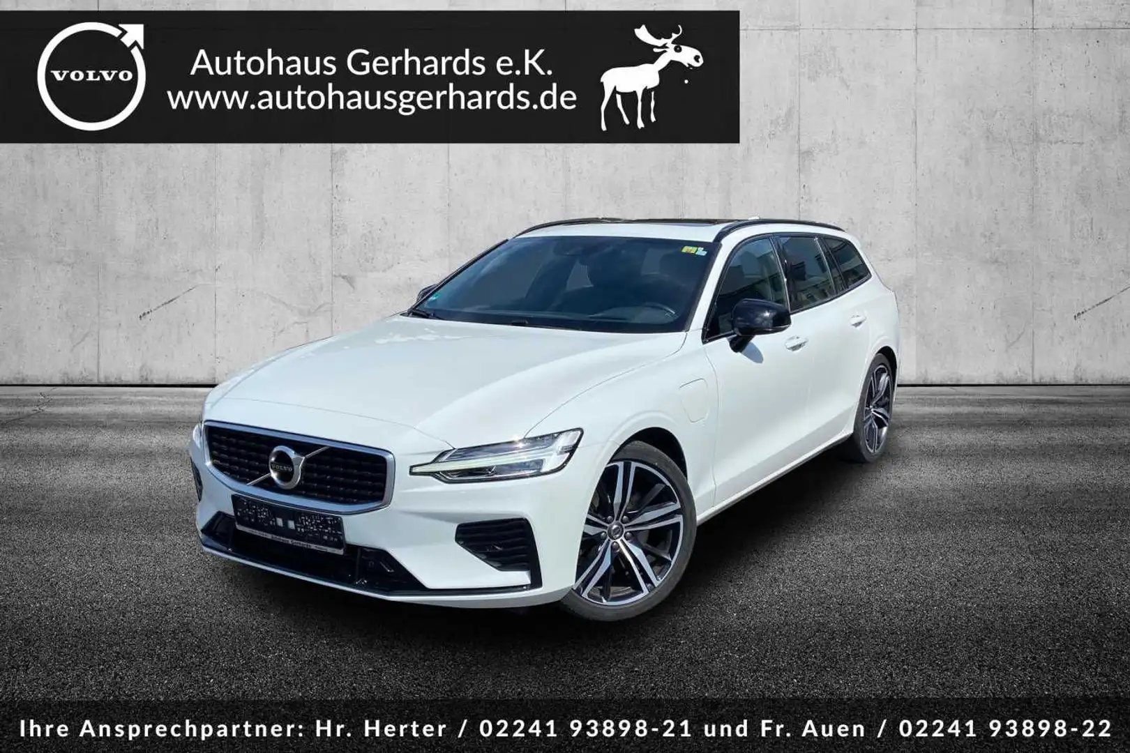 Volvo V60 T8 Plug-In Hybrid, AWD, R-Design, Pano, Head Weiß - 1