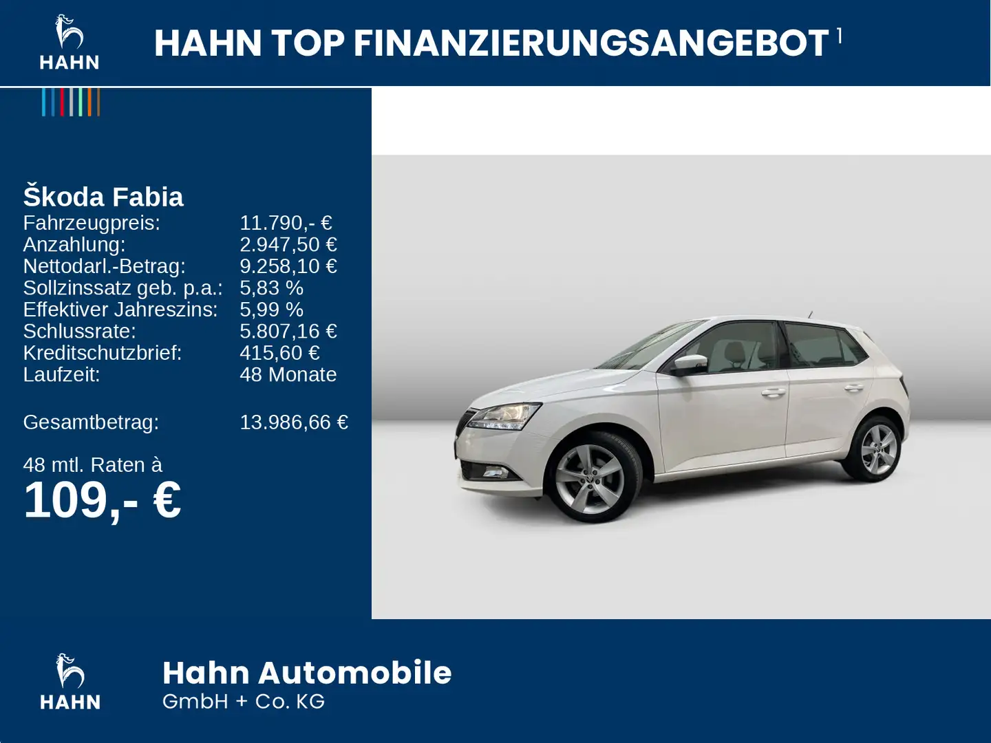Skoda Fabia 1.0TSI Cool Plus Bluetooth Klima PDC Sitzh Weiß - 2