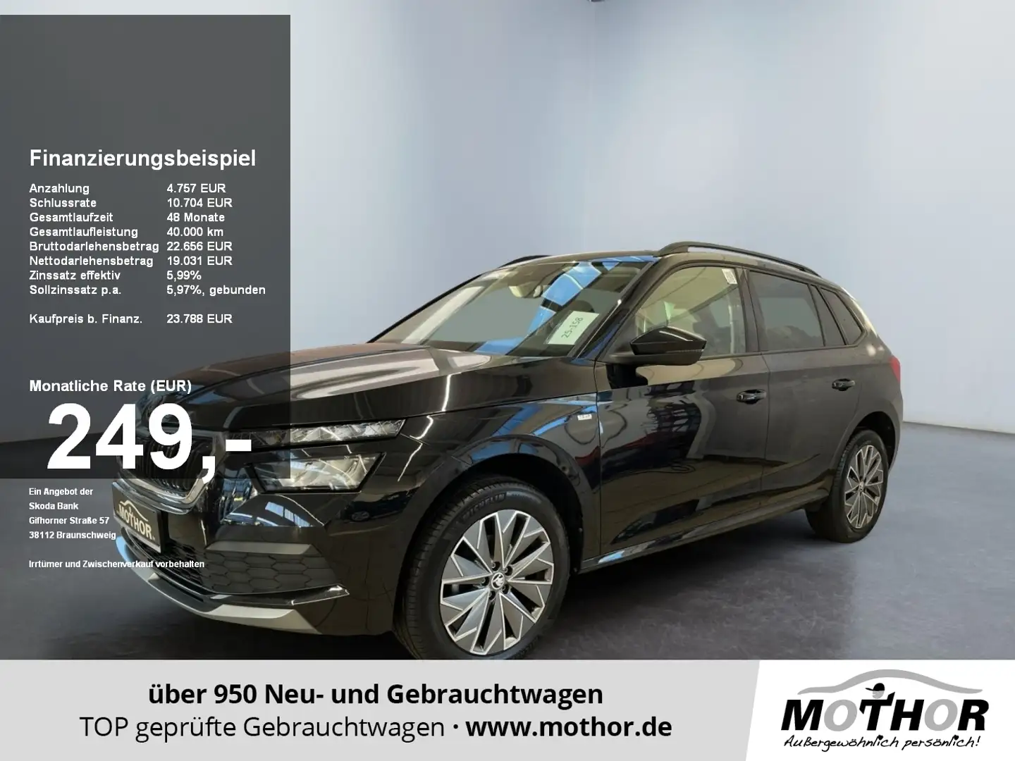 Skoda Kamiq Tour 1.0 TSI Klimaautomatik Sitzheizung Schwarz - 1