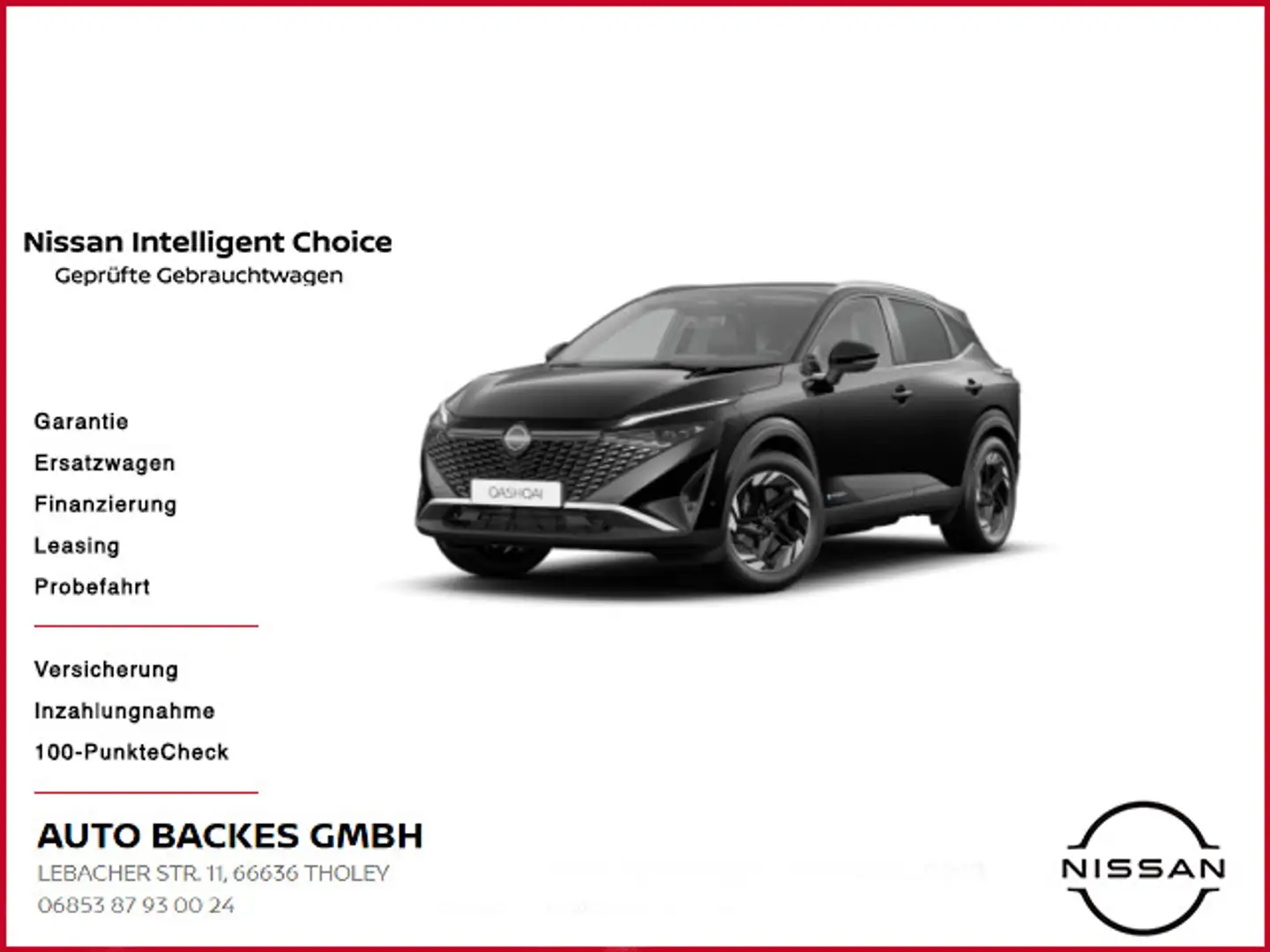Nissan Qashqai 1.5 VC-T N-Connecta e-Power Panorama Nav Schwarz - 1