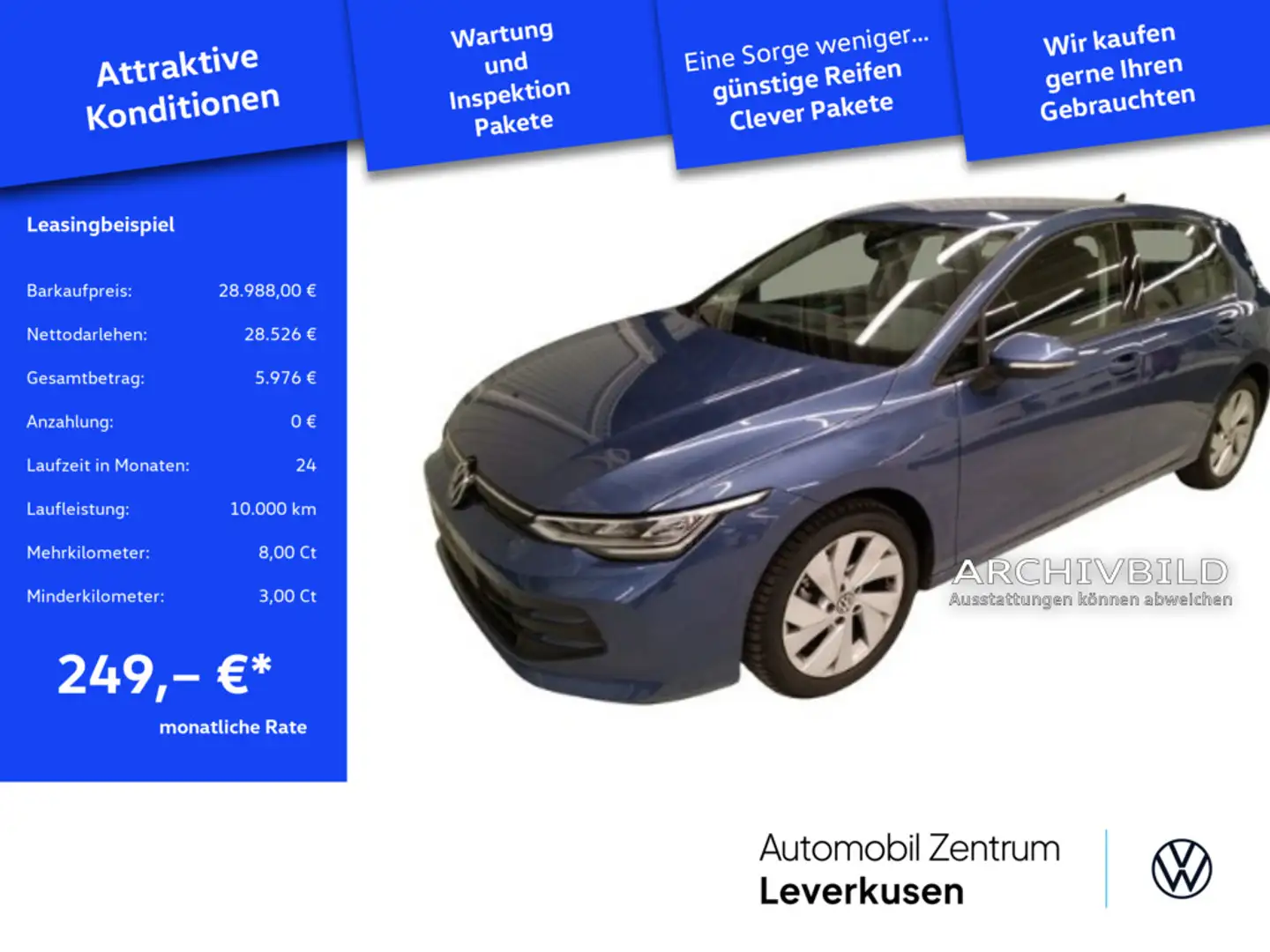 Volkswagen Golf VIII Life DSG LED PDC HUD ACC VIRT SHZ VIRT Noir - 1