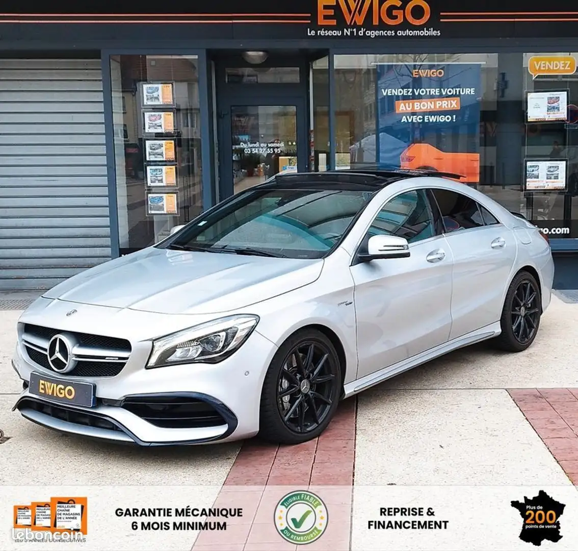 Mercedes-Benz CLA 45 AMG Classe coupe 2.0 45 380 amg 4matic speedshift-dct bva toit ouvrant carplay sieges chauffants Gris - 1