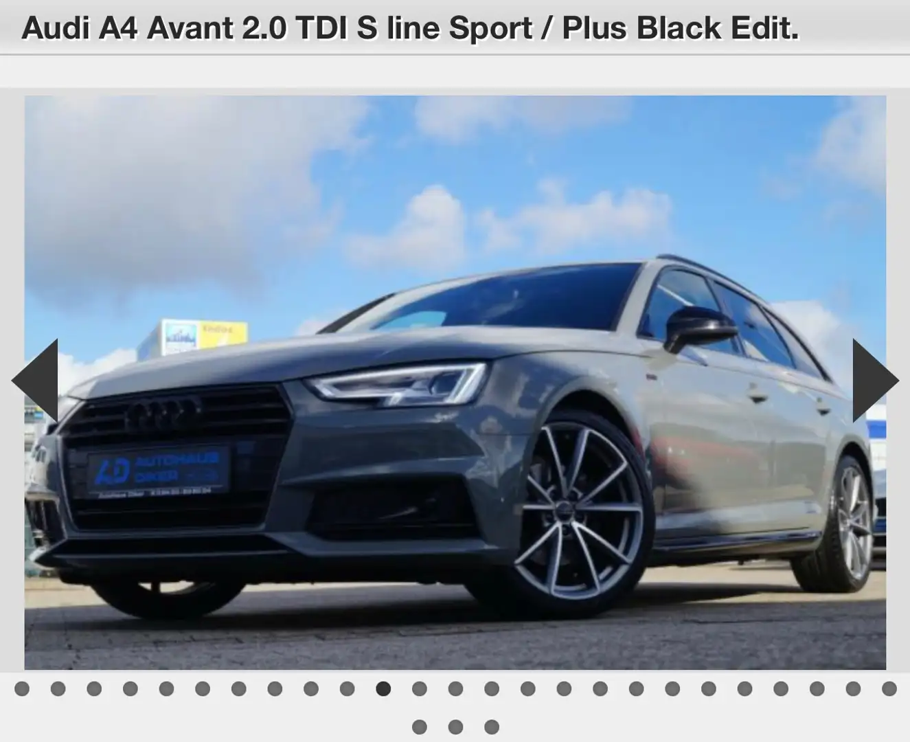 Audi A4 A4 Avant 2.0 TDI S tronic sport/S Line/Black Edit. siva - 1