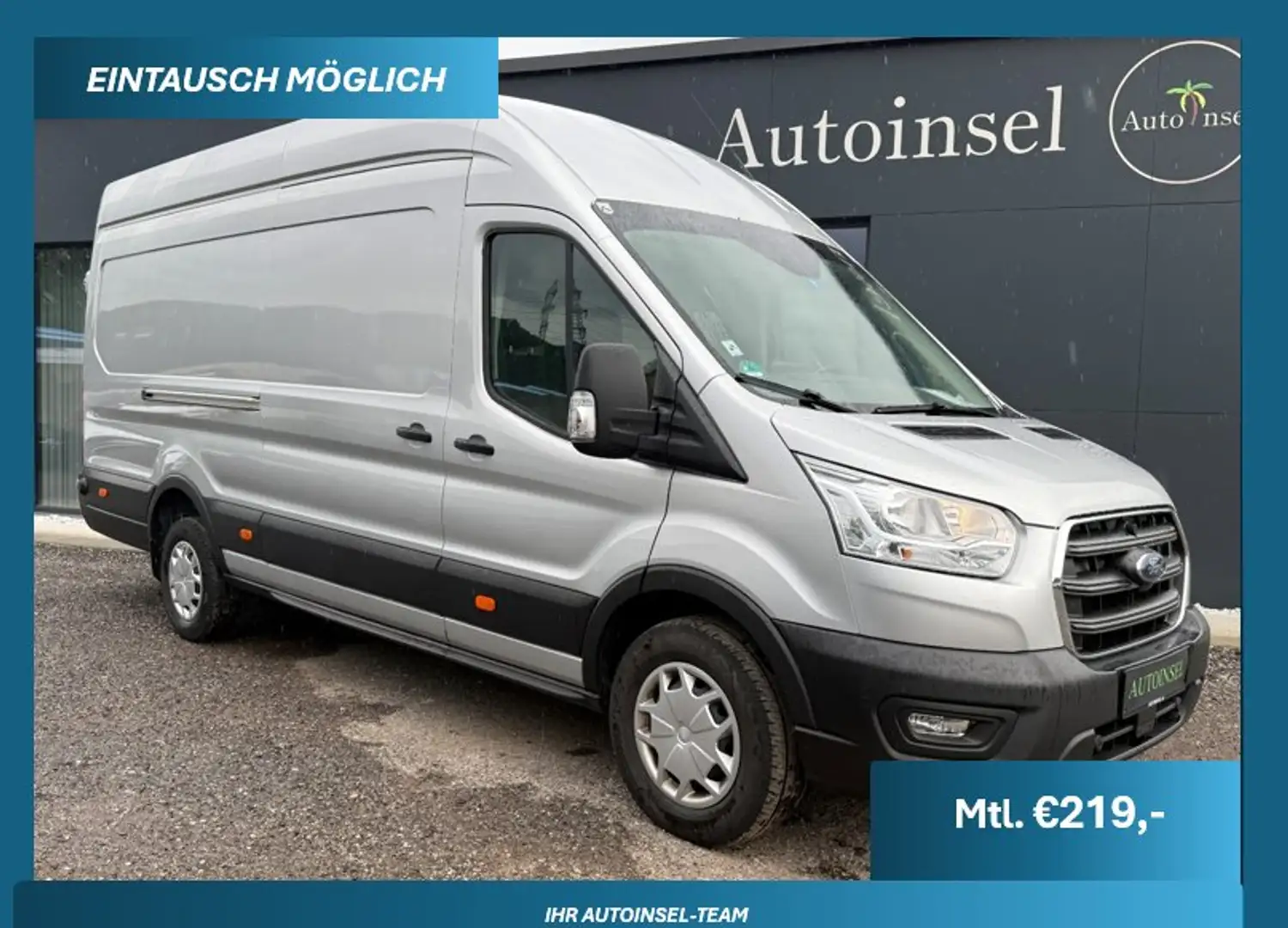 Ford Transit 350 L4H3 Maxi AWD 170 PS Navi PDC Silber - 1
