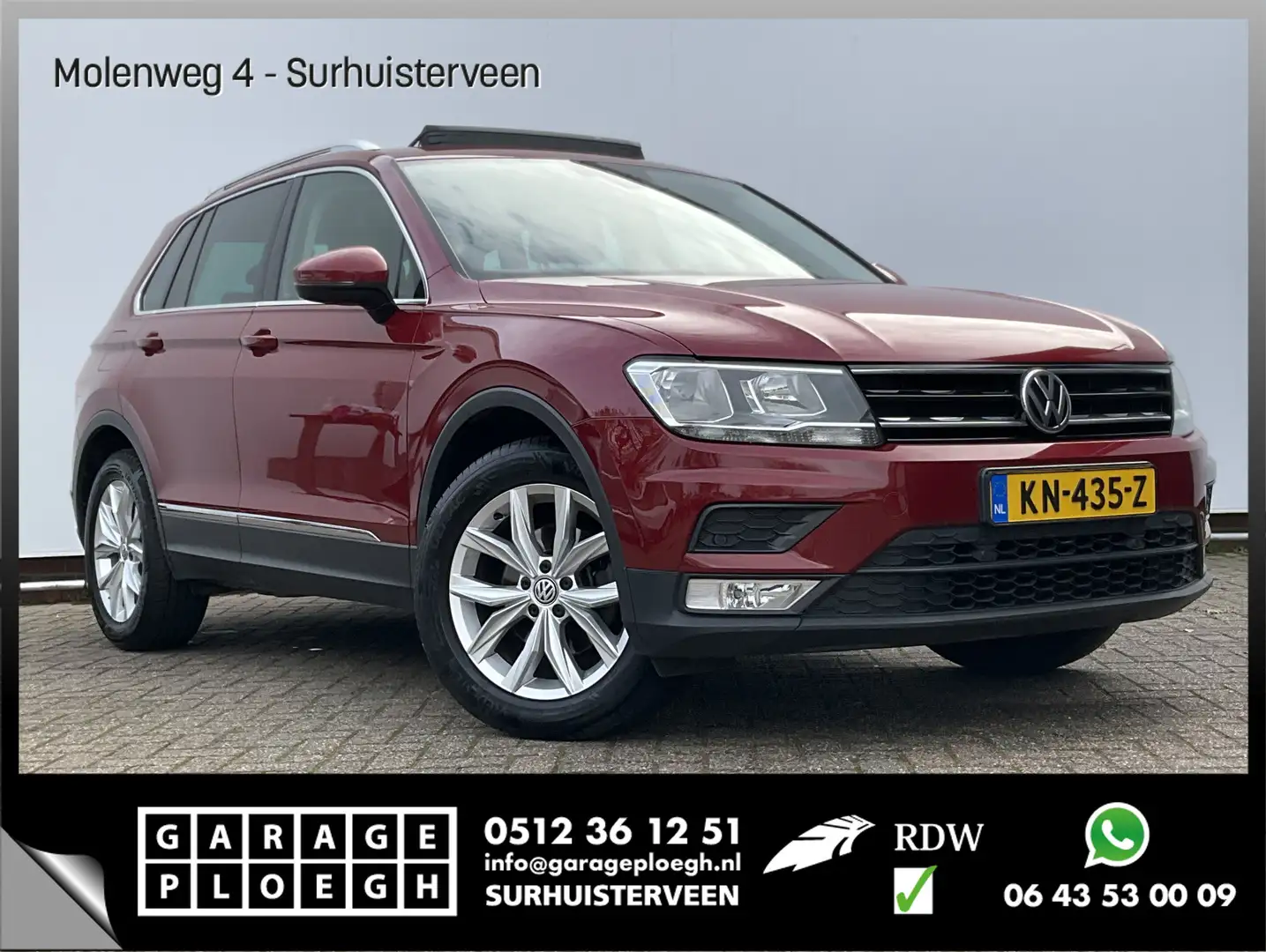 Volkswagen Tiguan 1.4 TSI 126pk DAB Pano.dak Adapt.Cruise Hoge zit C Rood - 1