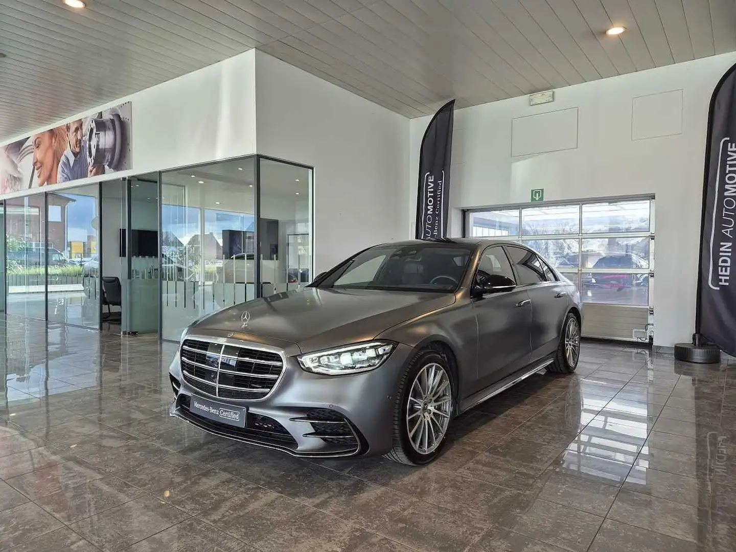 Mercedes-Benz S 580 e 4MATIC Lang AMG Line | Panoramisch Dak| Head-Up Grijs - 2