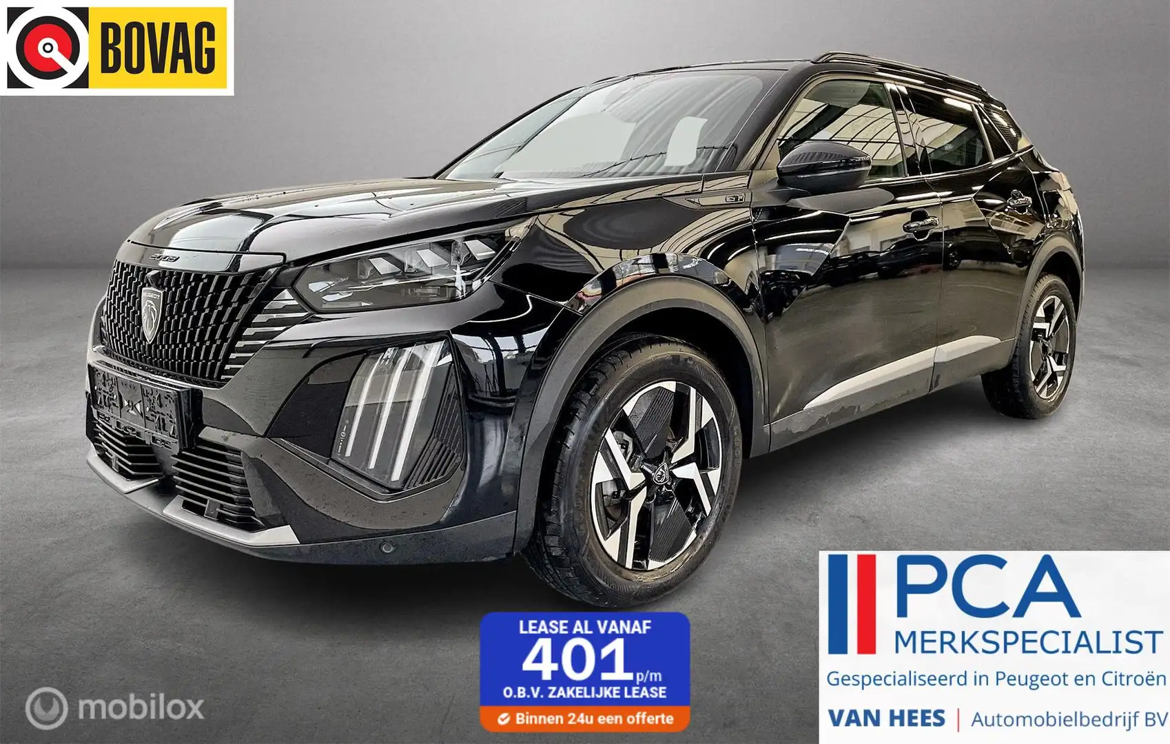 Peugeot 2008 1.2 PureTech 130 GT eat8 leer alcantara adaptive c Zwart - 1