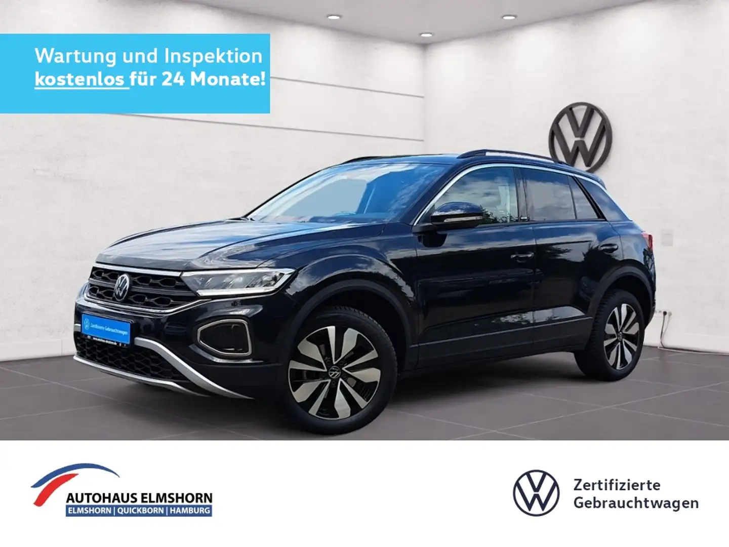 Volkswagen T-Roc Move 1.5 TSI DSG AHK NAV KAM ACC APP GJ-REIF PDC Schwarz - 1