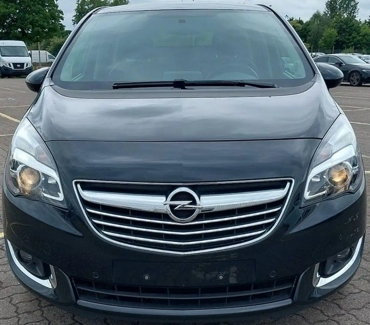 Opel Meriva B 1,4i Turbo Klima SHZ Tempo LMF+W-Reifen Zwart - 1