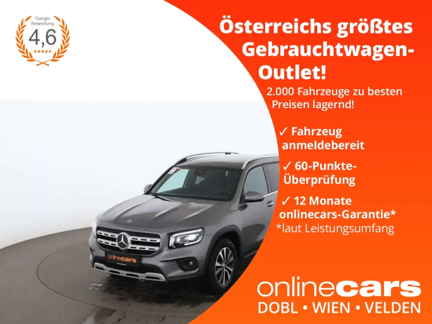 Mercedes-Benz GLB 220 d 4Matic Style Aut LED AHK SKY NAVI LEDER Grau - 1