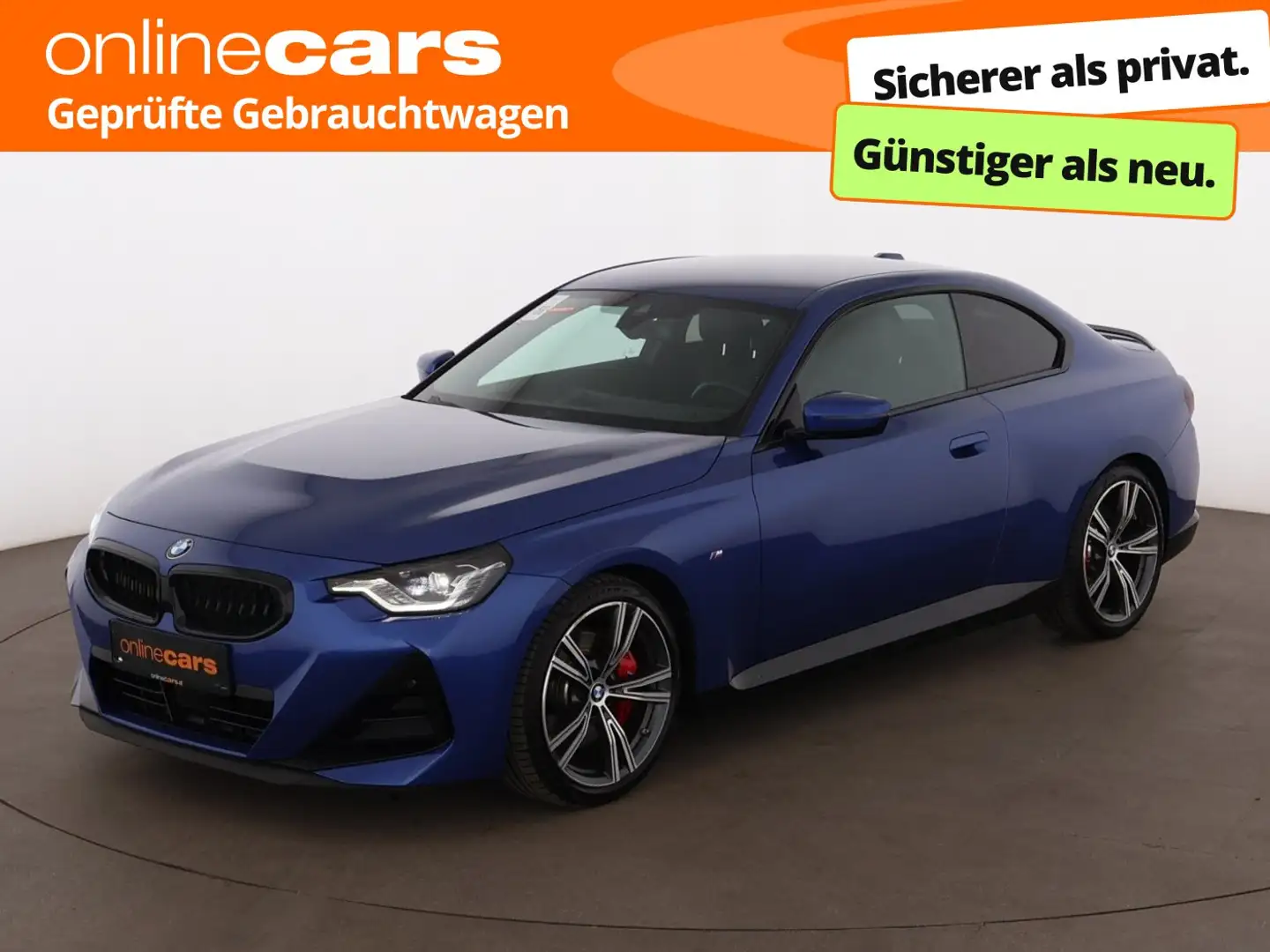 BMW 220 i Coupe M-Sport Aut LED LEDER NAVI SITZHZG Blau - 1