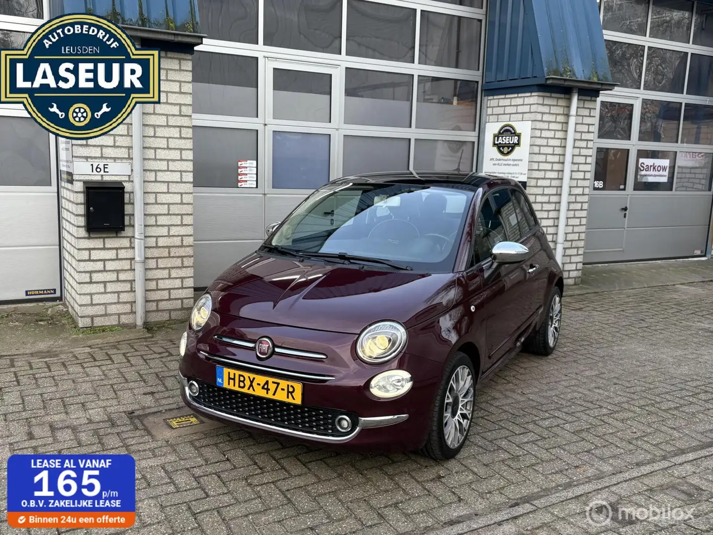 Fiat 500 1.2 Lounge Rouge - 1