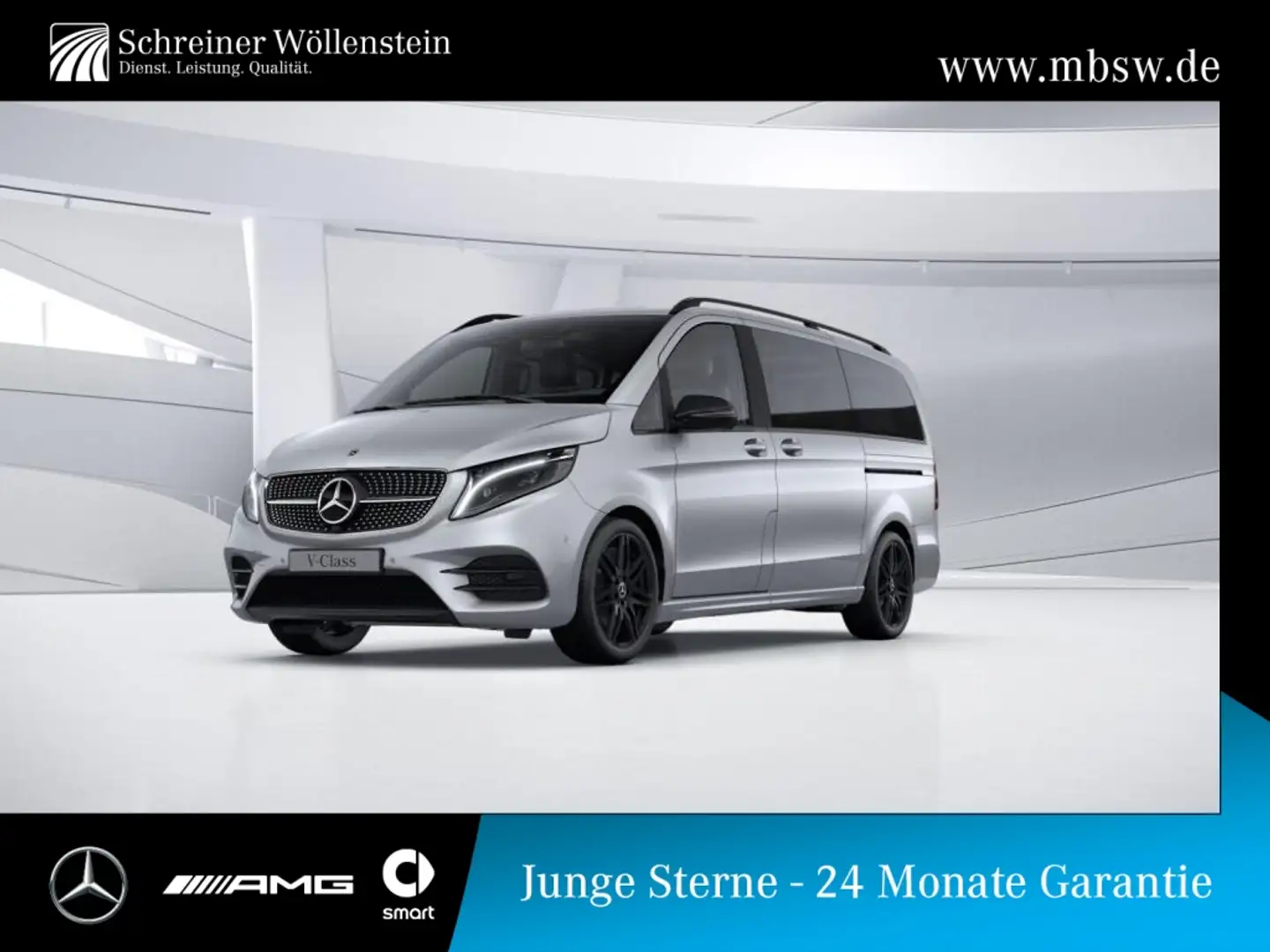 Mercedes-Benz V 300 AVANTGARDE L AMG*Distr*Tisch*Burm*AHK2,5t Silber - 1