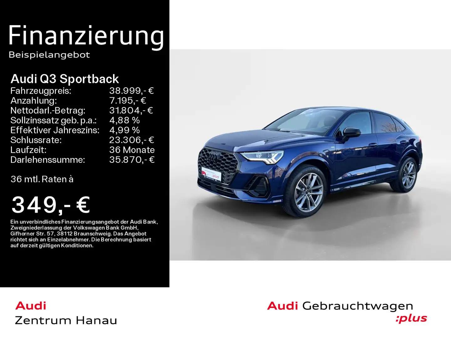 Audi Q3 40 TFSI QUATTRO S LINE *LED*KAMERA* Bleu - 1