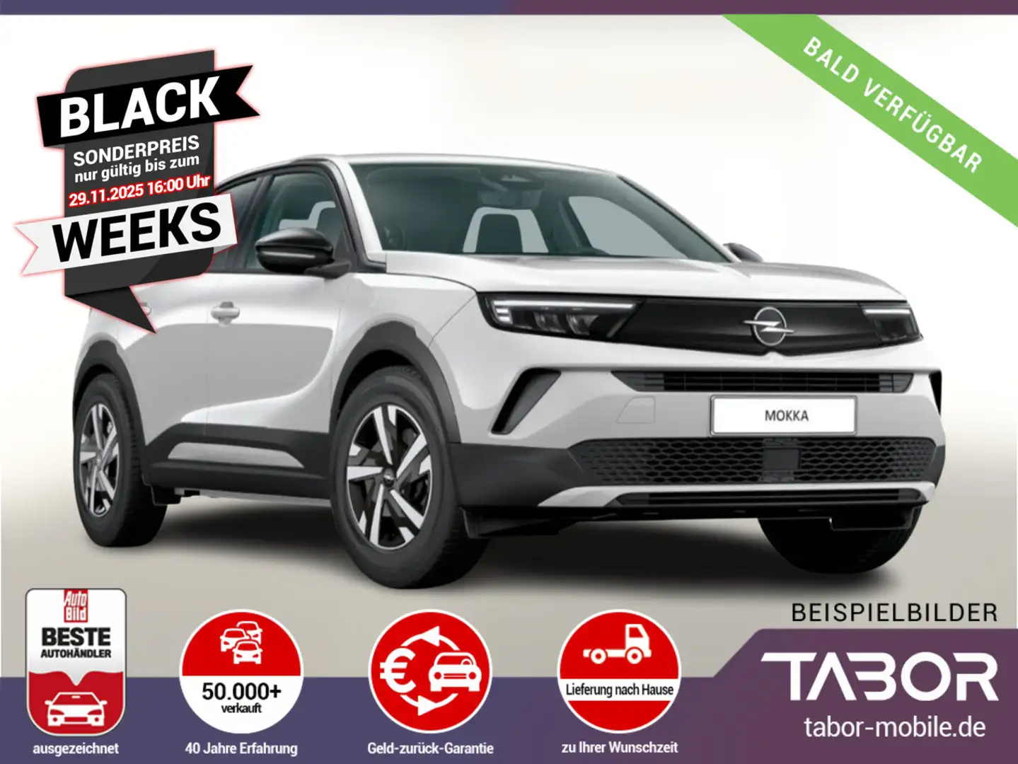 Opel Mokka 1.2 136 Edition LED TechP Nav ACC Kam SHZ Weiß - 1