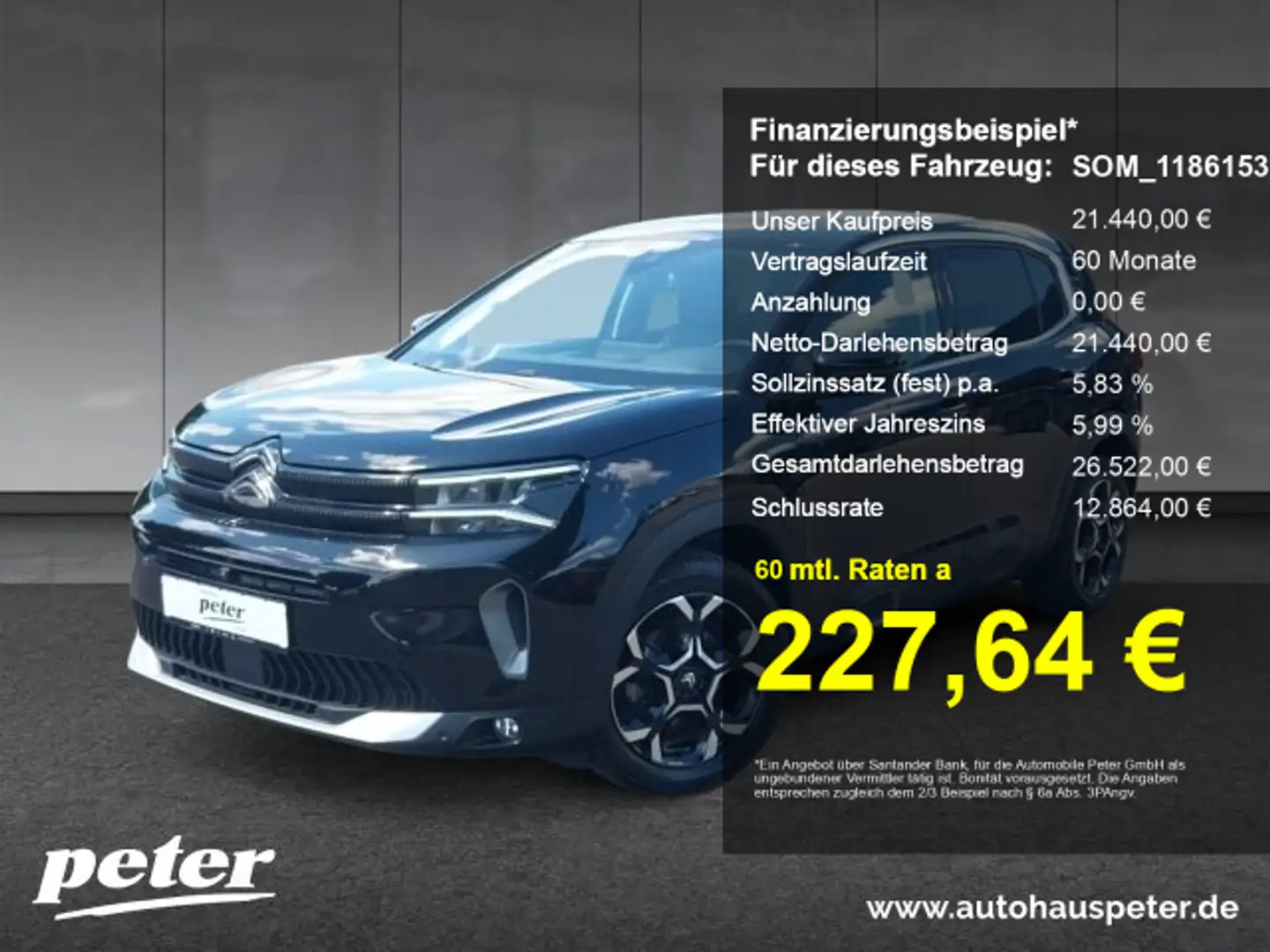 Citroen C5 Aircross C5 Aircross Max PT 130 EAT8 +NAV+LED+Kamera+ Schwarz - 1