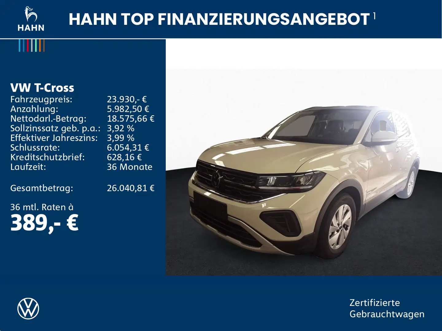 Volkswagen T-Cross 1.0TSI DSG Life ACC App LED Navi PDC SHZ Grau - 2