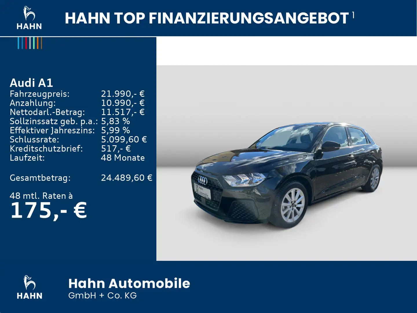 Audi A1 25 Sportback 1.0TFSI basis Climatr Sitzh PDC Schwarz - 2