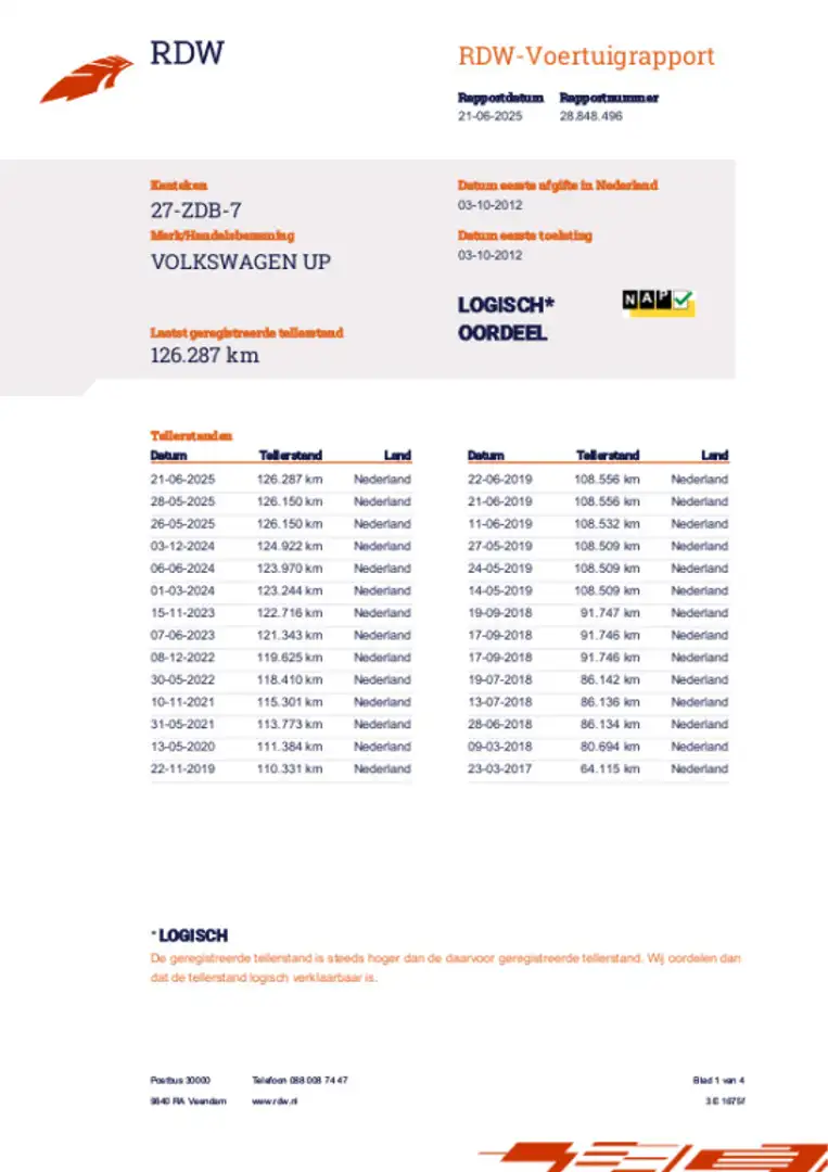 Volkswagen up! 1.0 move up! BlueMotion / Airco / Centrale vergren Grijs - 2