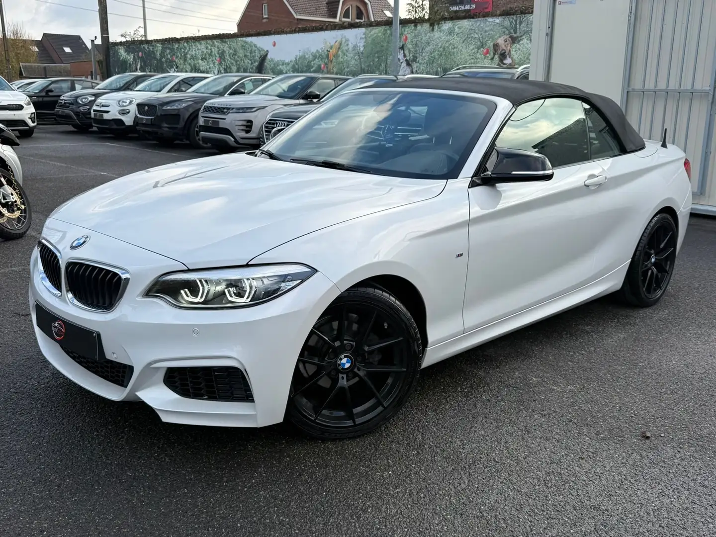 BMW 218 Cabrio 218iA / AUTO / PACK M / CUIR / FULL BOOK Blanc - 2