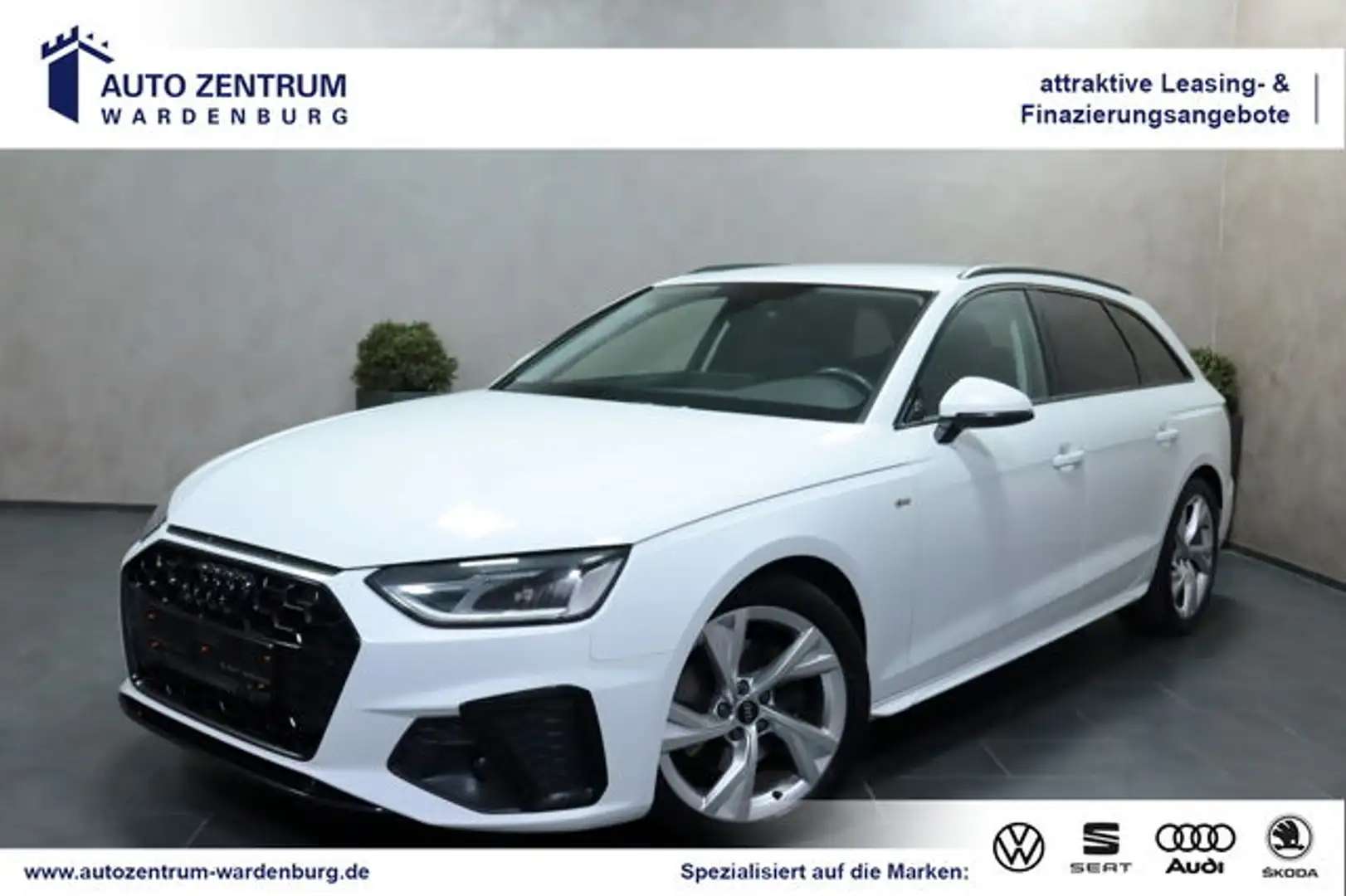 Audi A4 Avant 35 TDI S Line CAM ACC BLACK LED SPUR Blanc - 1