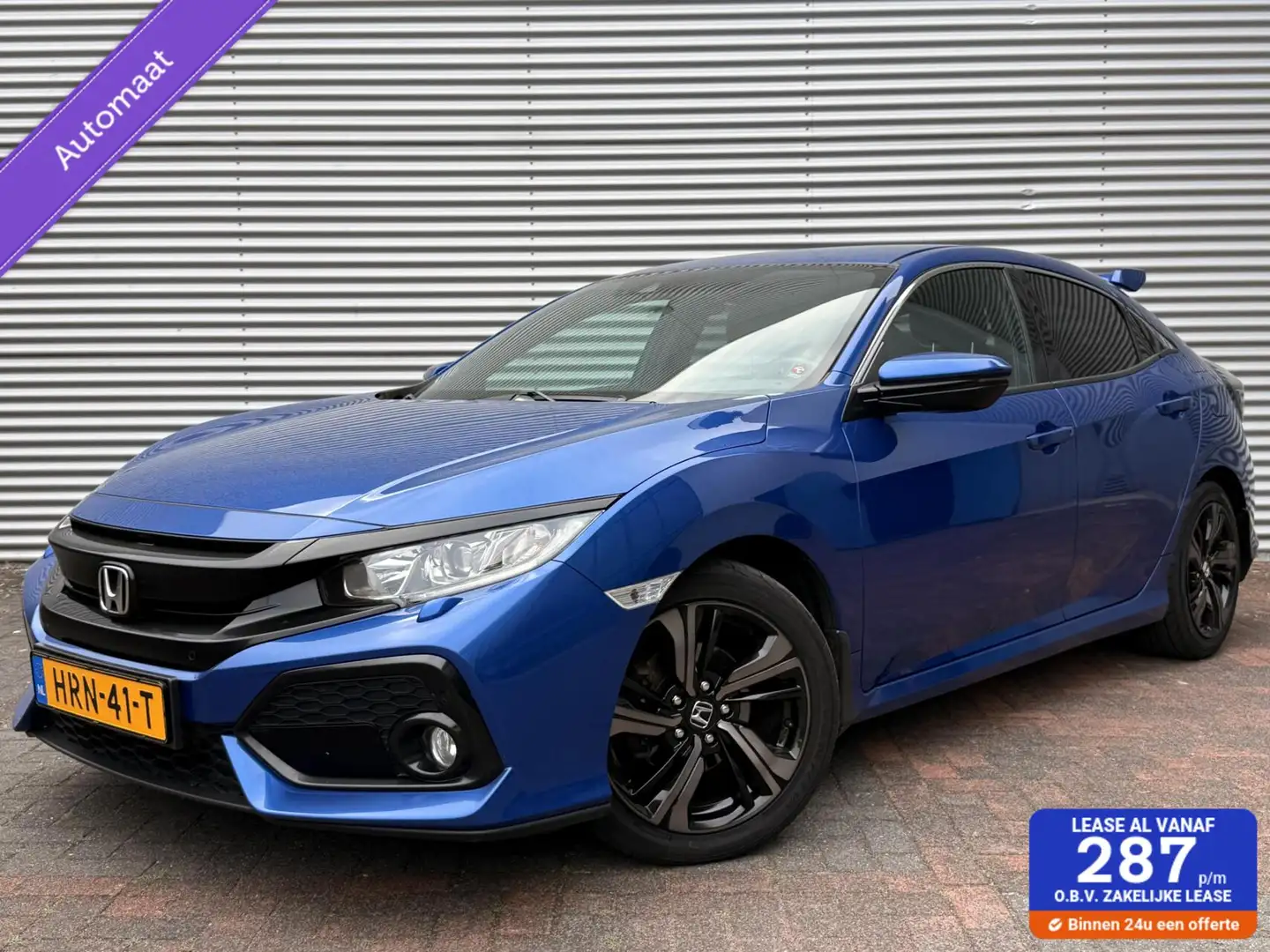 Honda Civic 1.0 i-VTEC Autom Cruise Led Carplay Camera 2018 Ee Bleu - 1