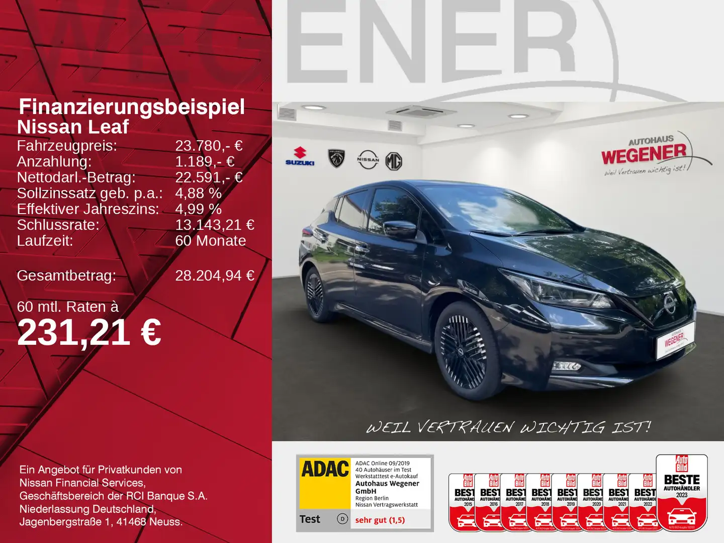 Nissan Leaf LEAF N-CONNECTA LED 360° Kamera Sitz-/Lenkradhei Schwarz - 2