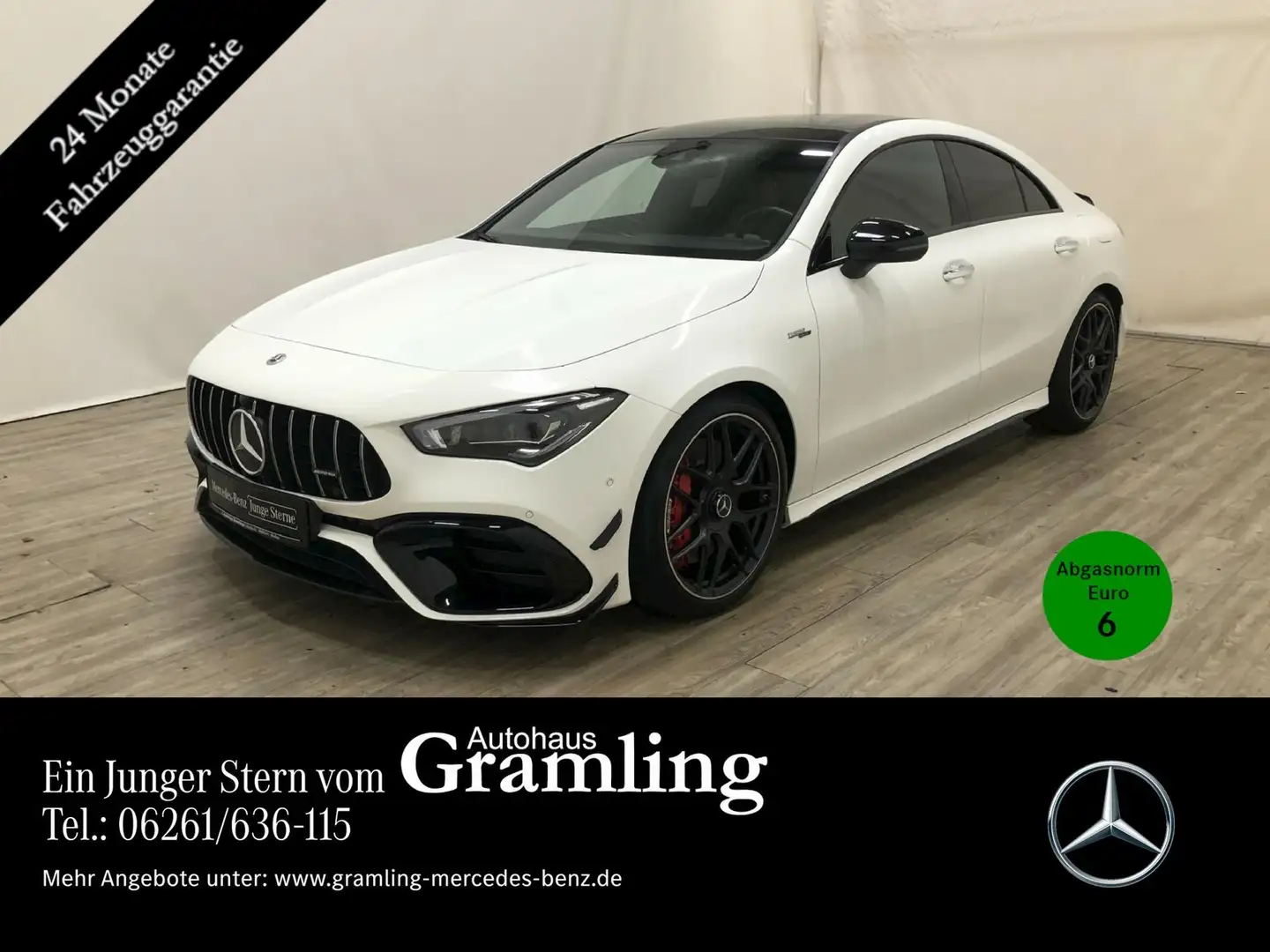 Mercedes-Benz CLA 45 AMG S 4M+ Aerodynamik-Pak*Perf. Sitz*Pano Weiß - 1