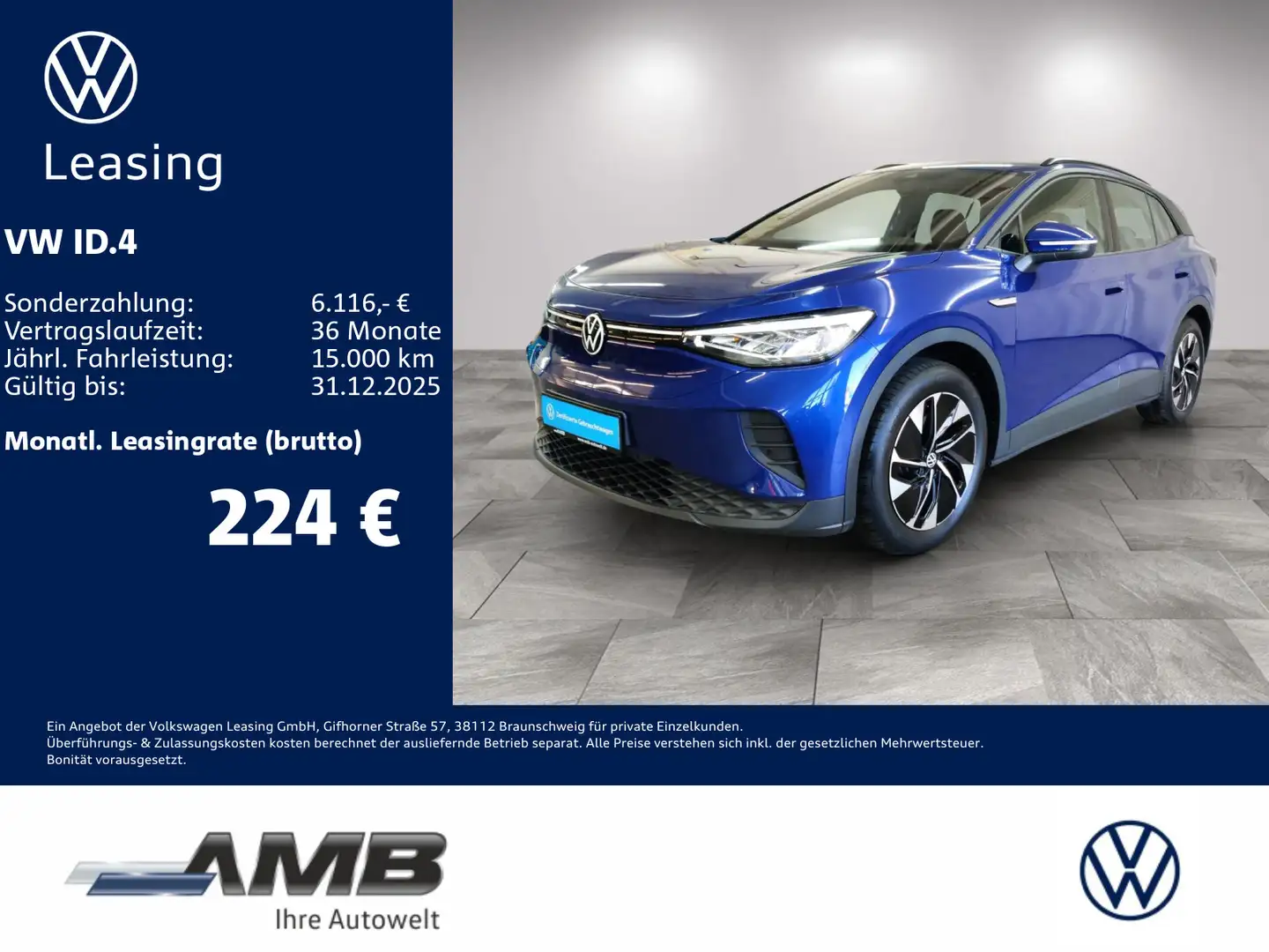 Volkswagen ID.4 Pure LED/ACC/Navi/Sitzhzg/beheiz.FS Blau - 1