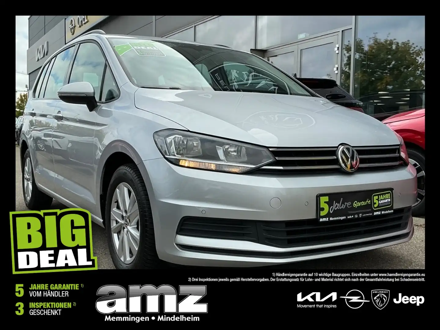 Volkswagen Touran BMT 1.5 TSI Comfortline ACC+AHK+Navi+LM Plateado - 1